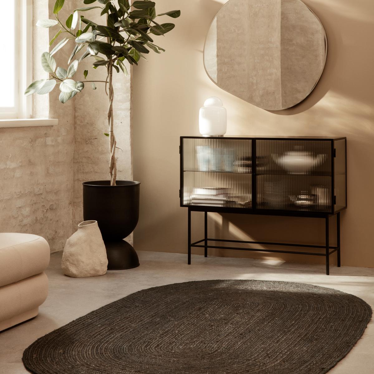 Ferm Living Eternal jute mat oval large Black – image 2