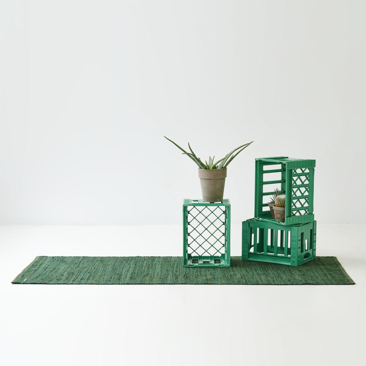 Cotton rug 60x90 cm guilty green (green) – image 2