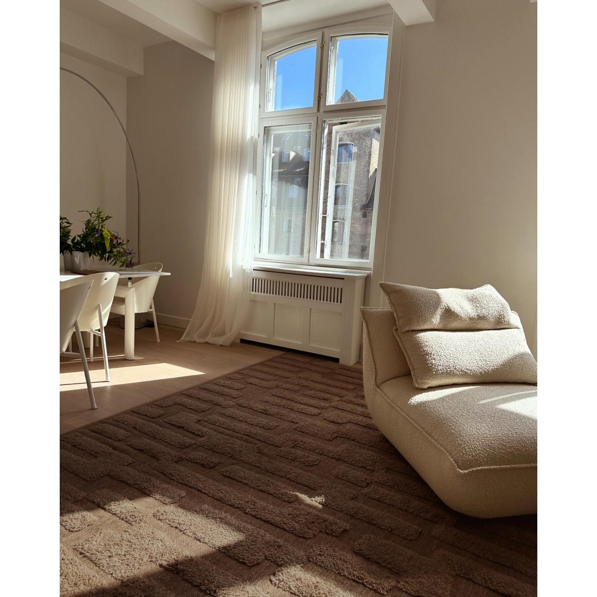 Tinted Bielke wool rug 300x400 cm Dark beige – image 3