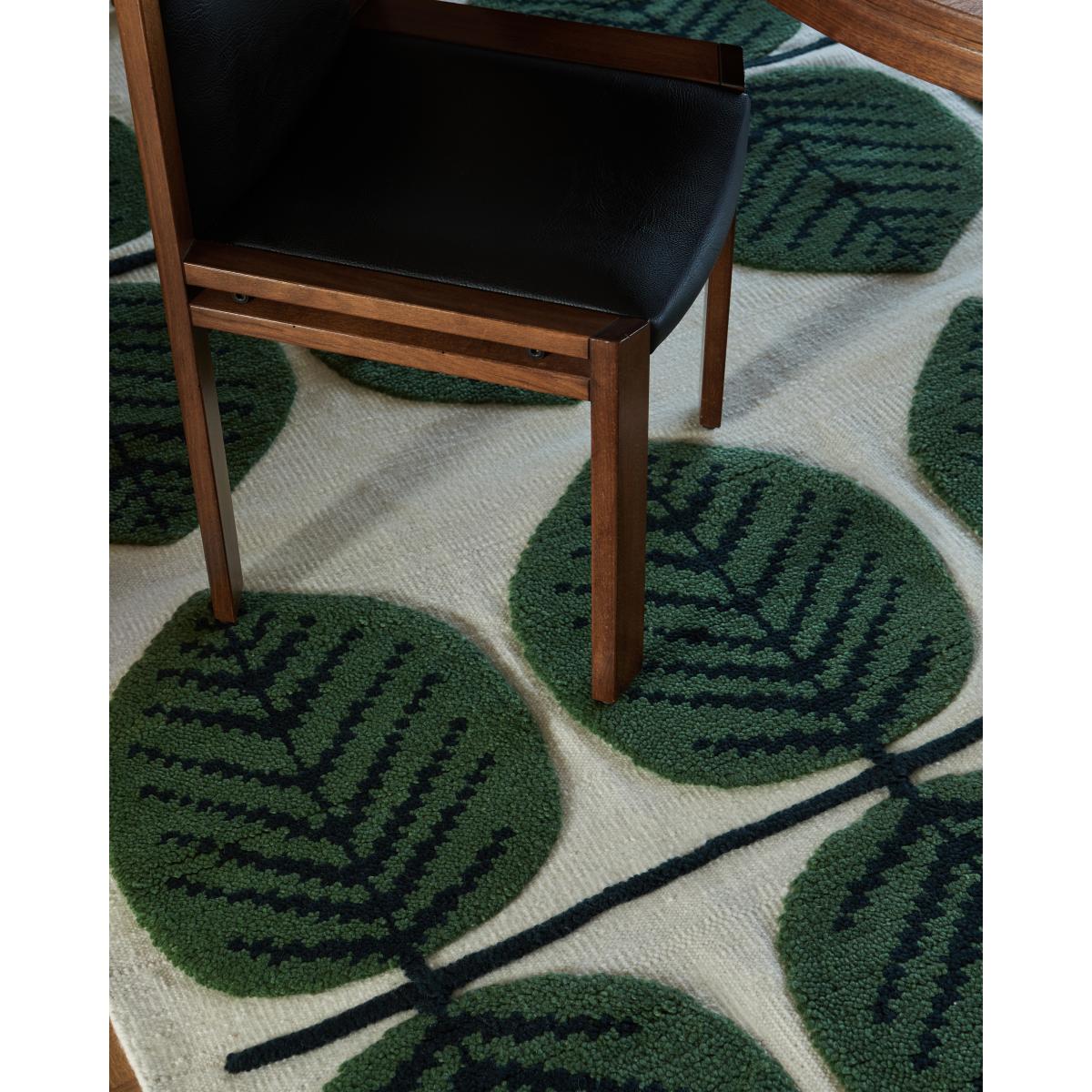 Layered Stig Lindberg Berså wool carpet Birch Green 200x300 cm – image 2