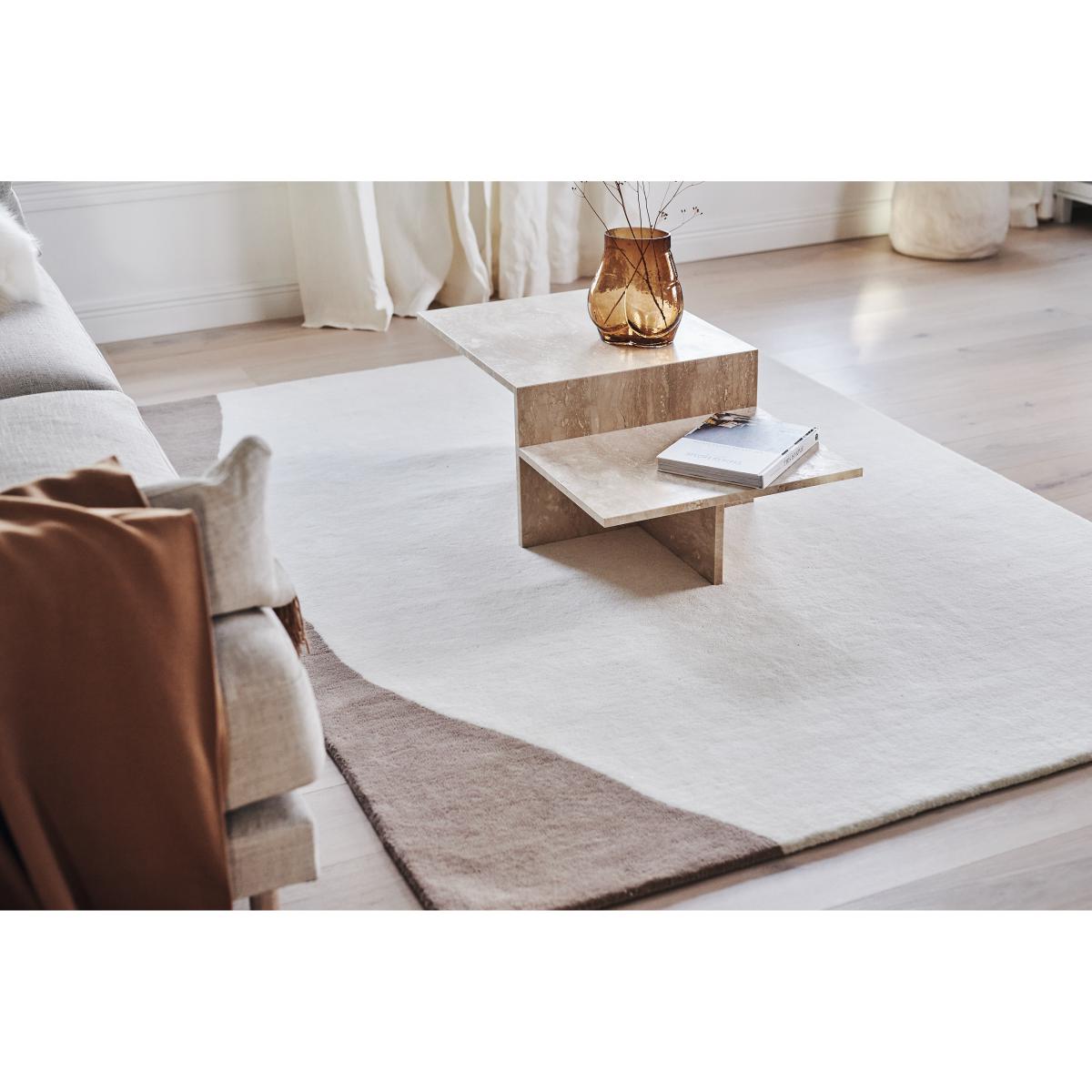 Flow wool carpet white-beige 170x240 cm – image 5