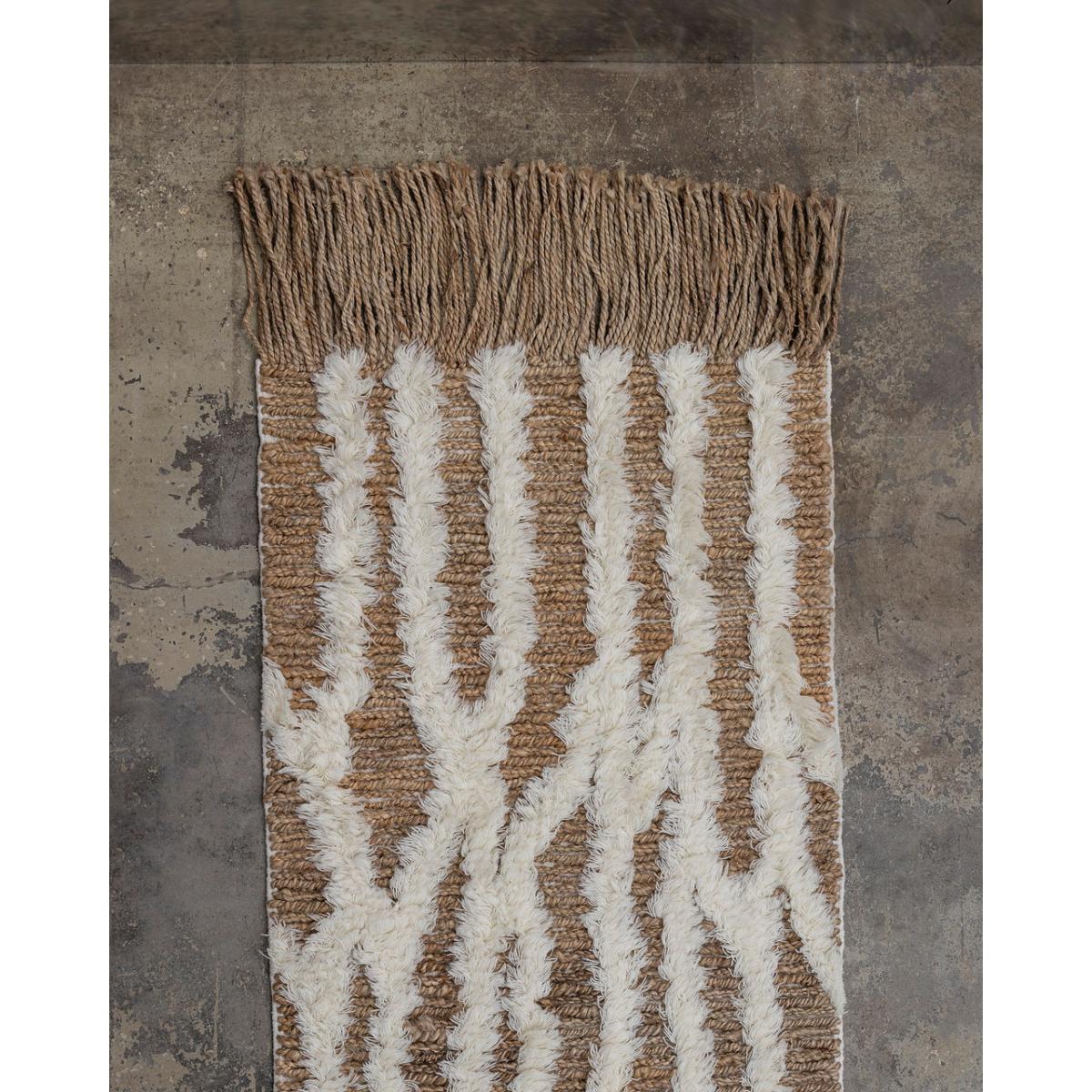 Tinted Wahl entrance rug jute 80x350 cm Brown-offwhite – image 2