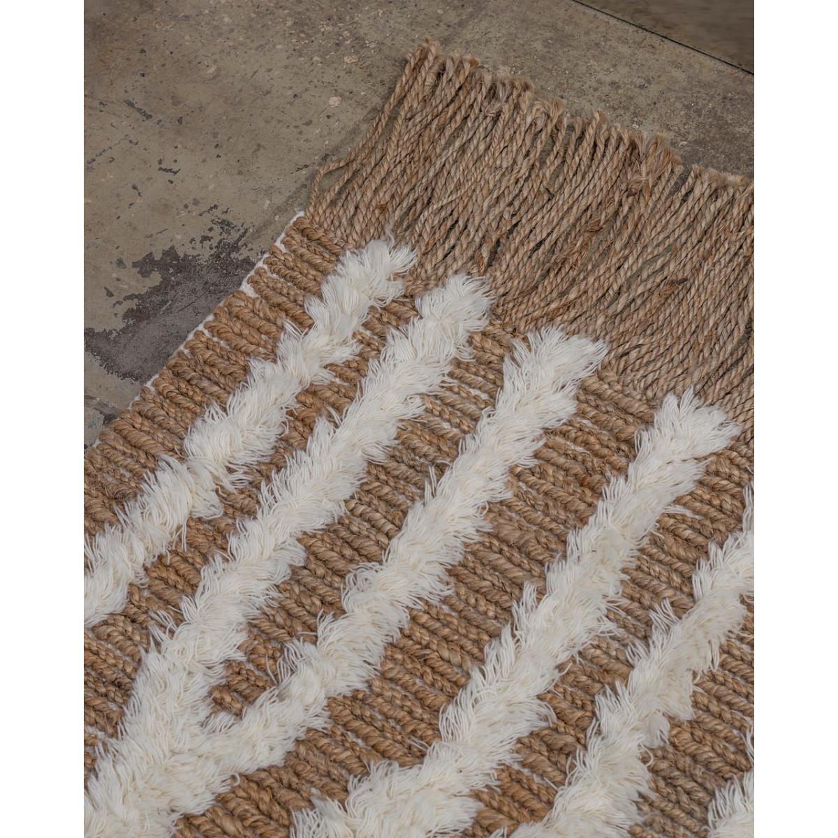 Tinted Wahl entrance rug jute 80x350 cm Brown-offwhite – image 3