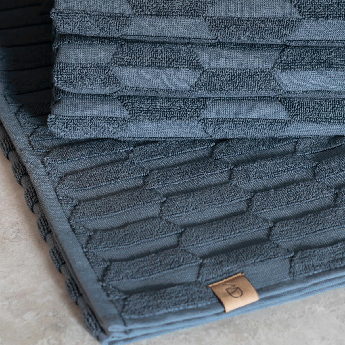 Geo bathroom rug 50x80 cm slate blue – image 2