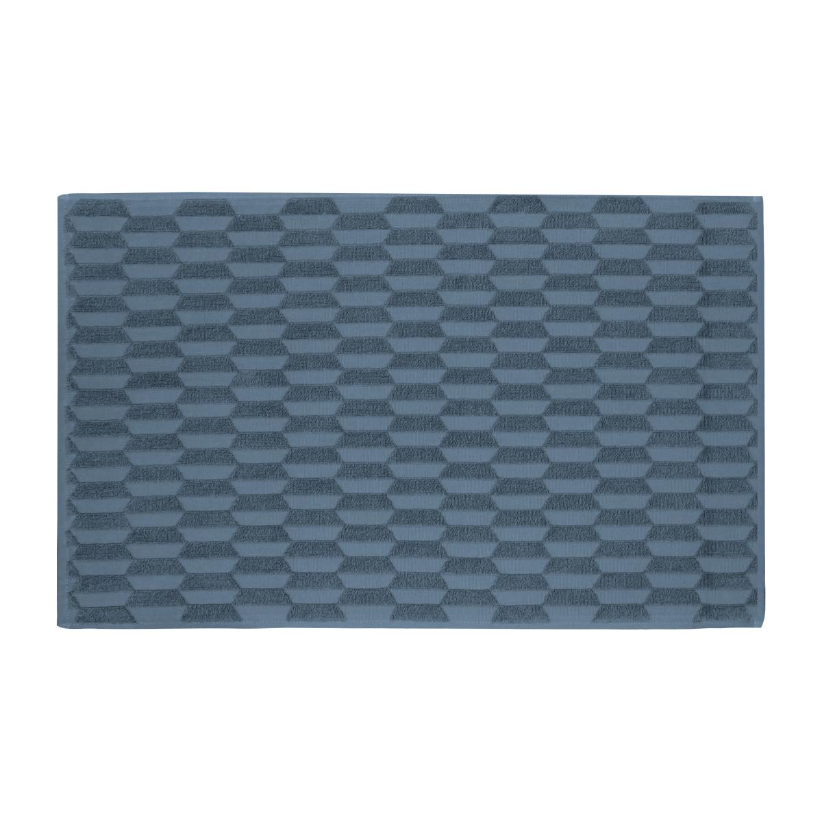Geo bathroom rug 50x80 cm slate blue – image 1