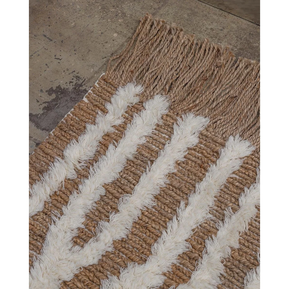 Tinted Wahl entrance rug jute 80x300 cm Brown-offwhite – image 3
