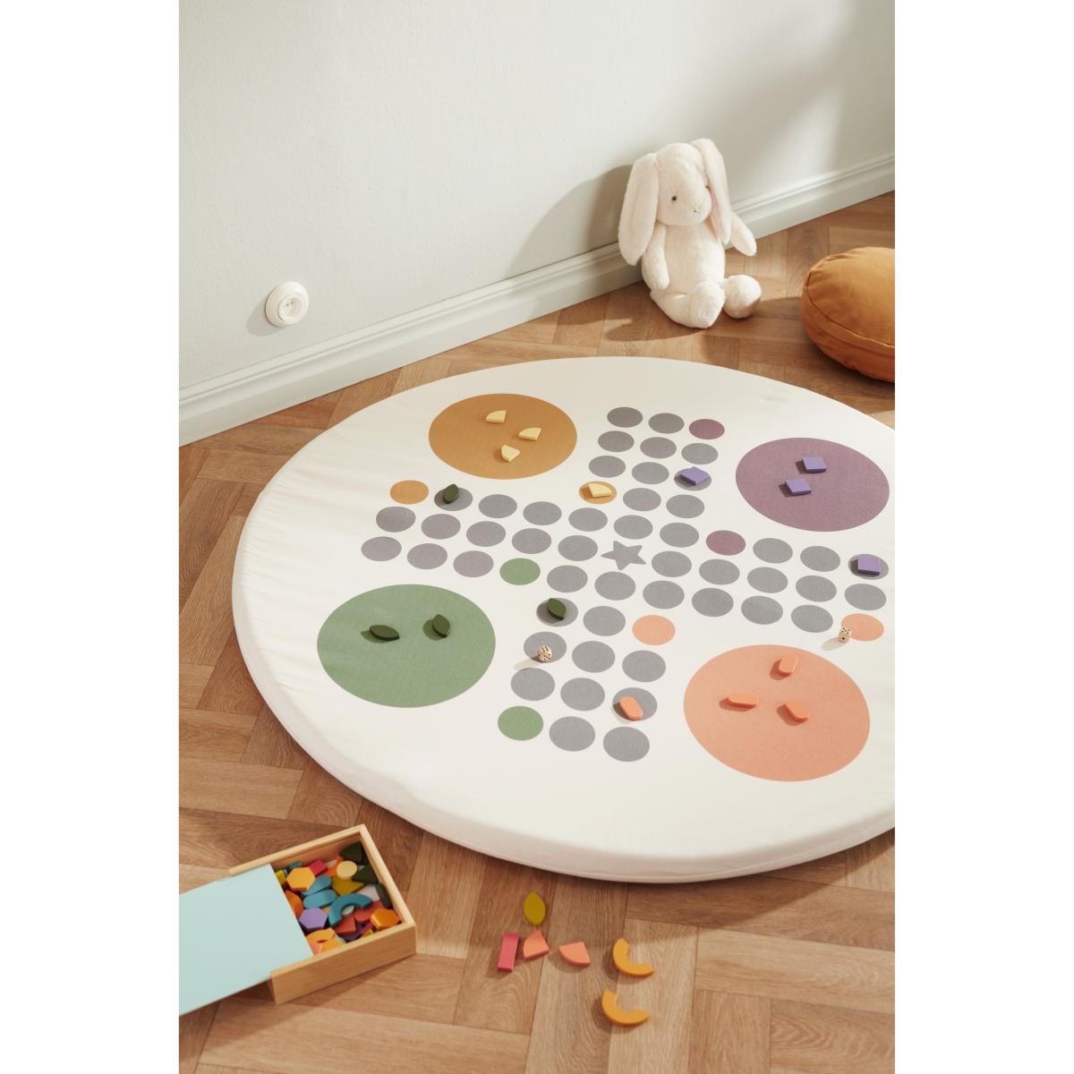Kid's Concept Kid's Base play mat Ludo Ø110 cm White – image 3
