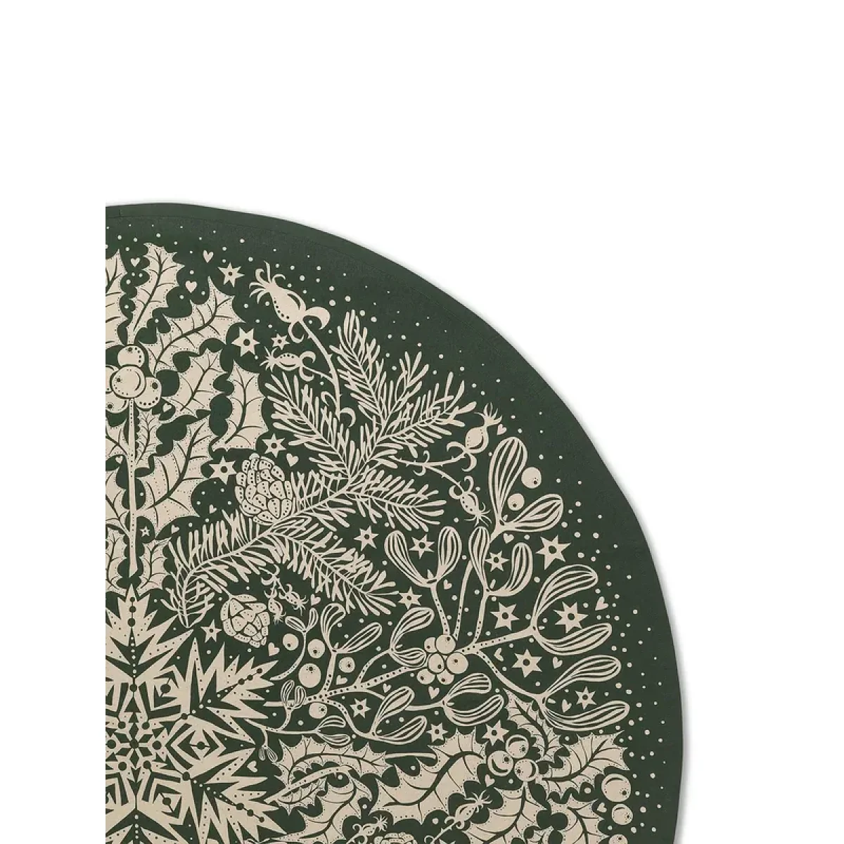 Ferm Living Winter Forest Tree Christmas tree rug dark green – image 2