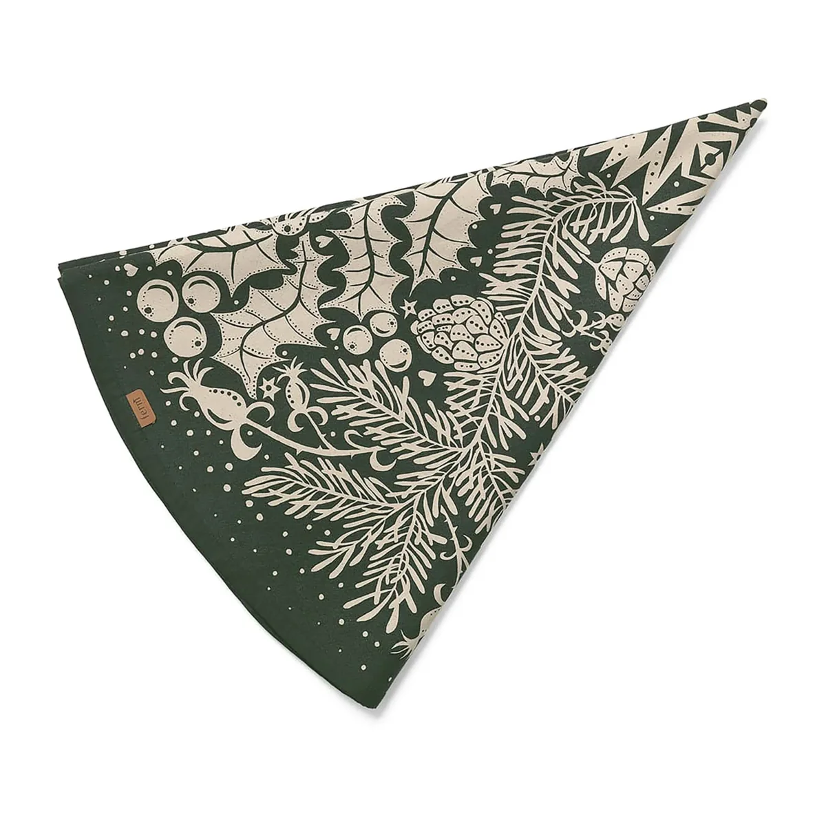 Ferm Living Winter Forest Tree Christmas tree rug dark green – image 3
