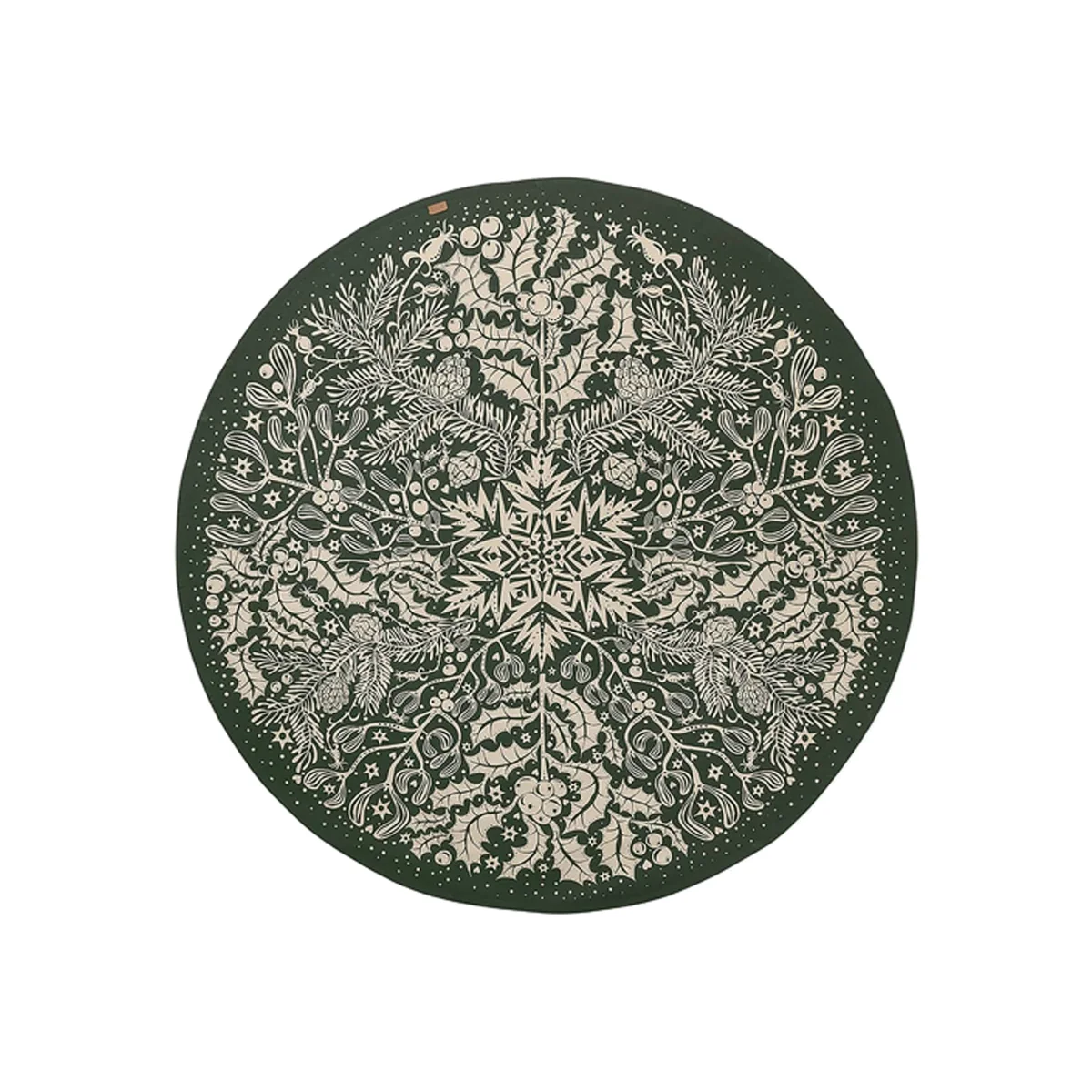 Ferm Living Winter Forest Tree Christmas tree rug dark green – image 1