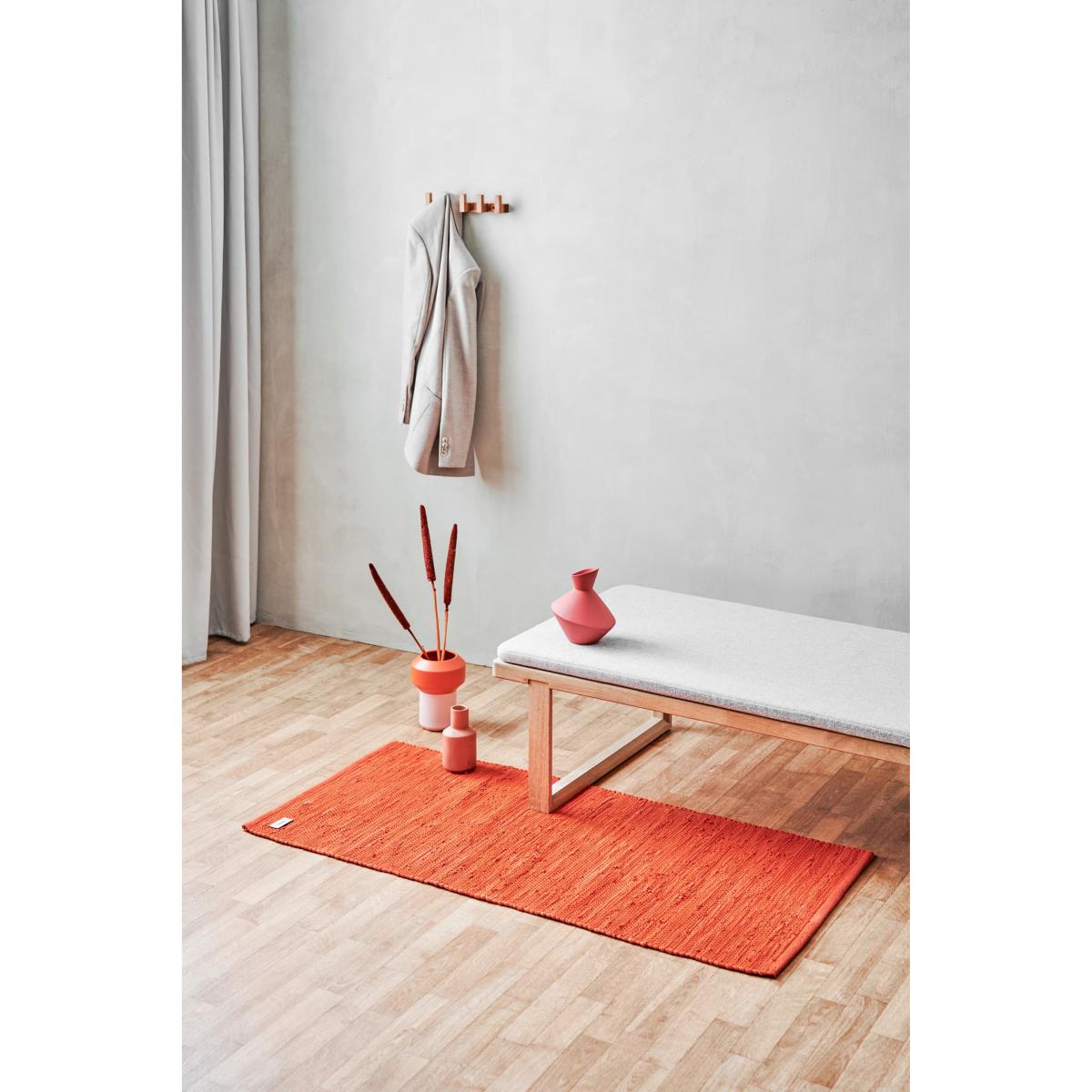 Cotton rug 65x135 cm solar orange (orange) – image 2