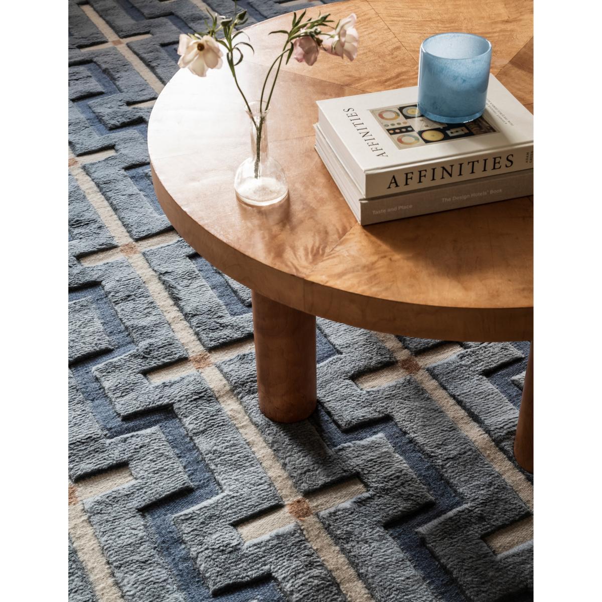 Layered Johanna wool carpet Blue sky. 180x270 cm – image 2