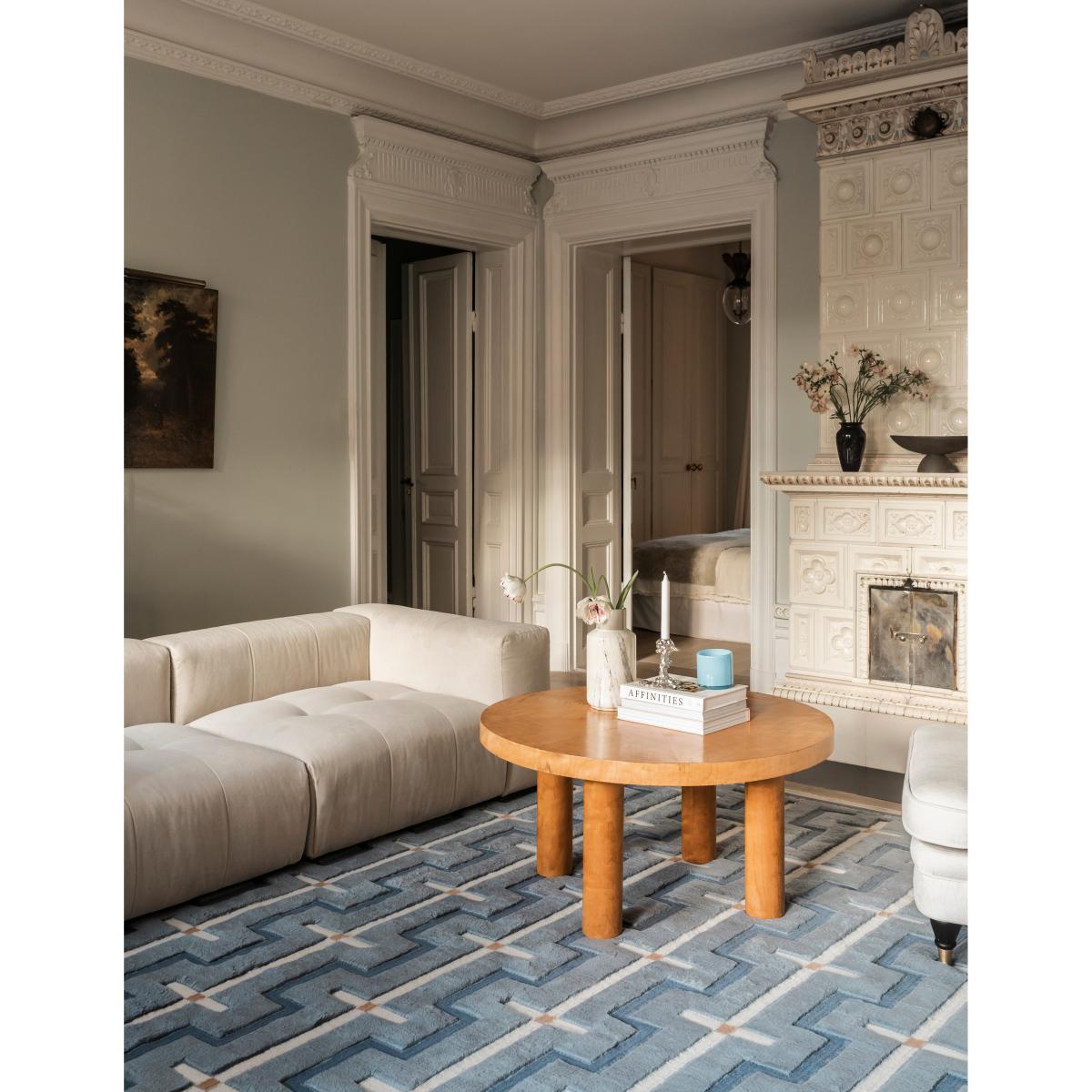 Layered Johanna wool carpet Blue sky. 180x270 cm – image 3