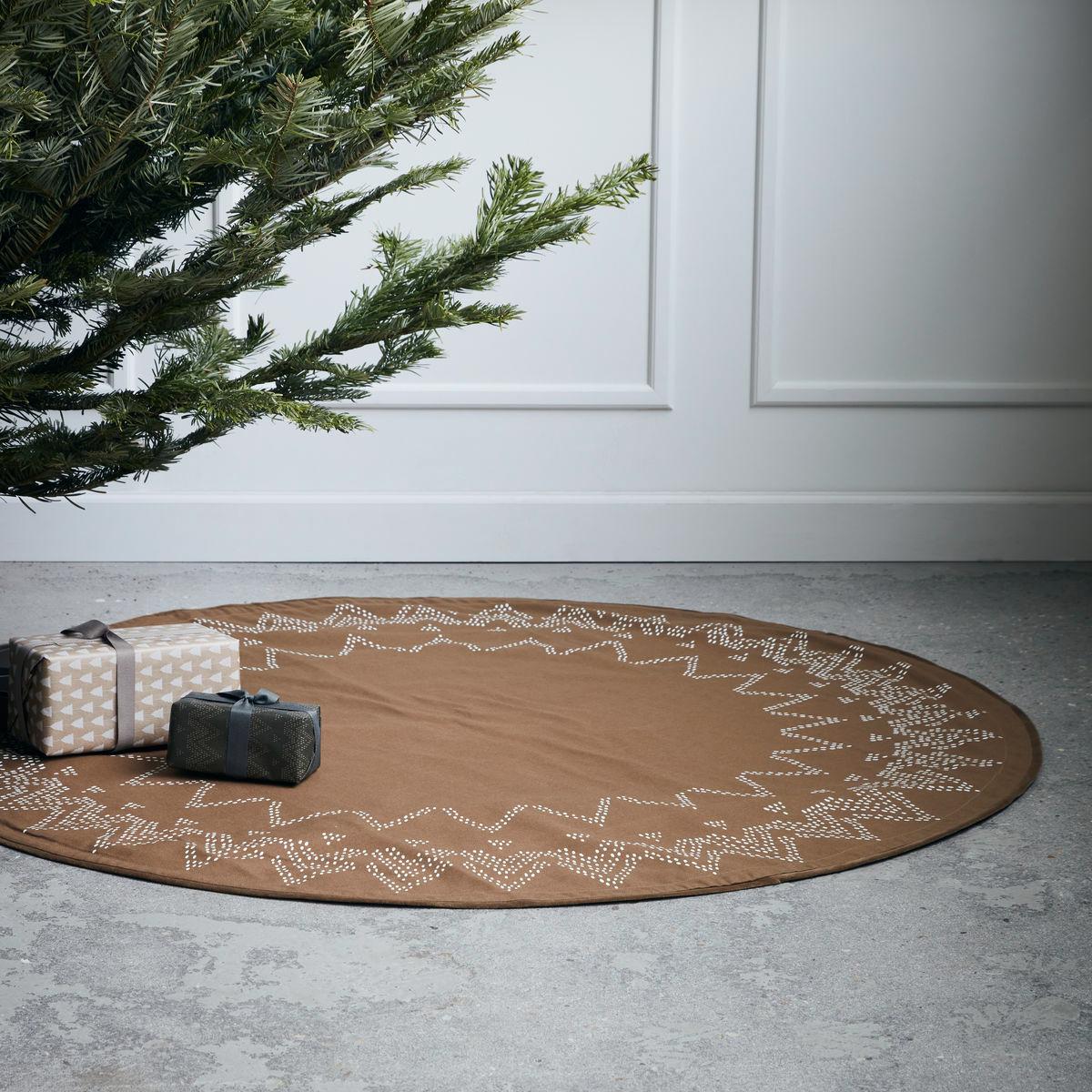 Noel Christmas tree rug Ø120 cm Brown – image 2
