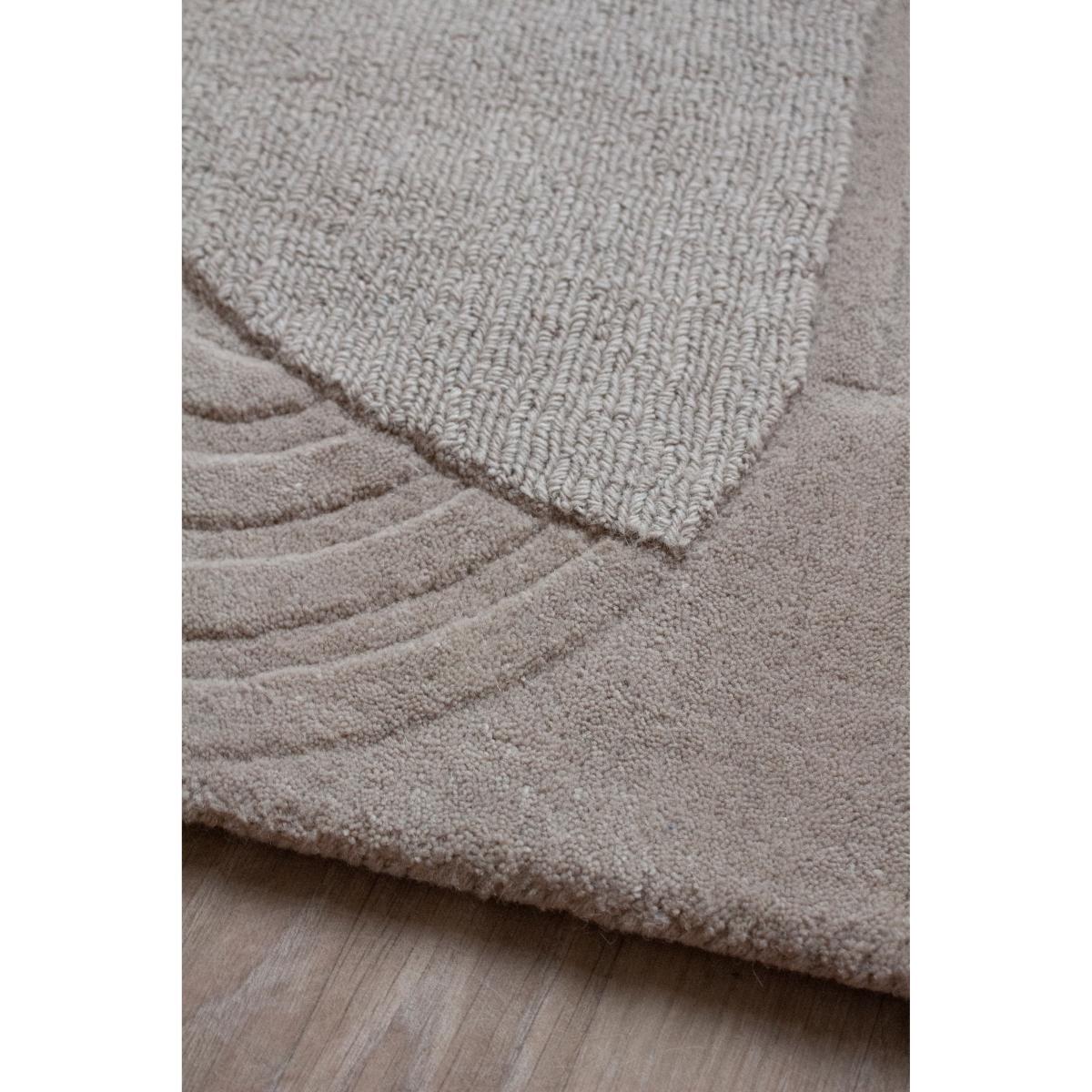 Circular wool carpet 220x350 cm Light oatmeal – image 2