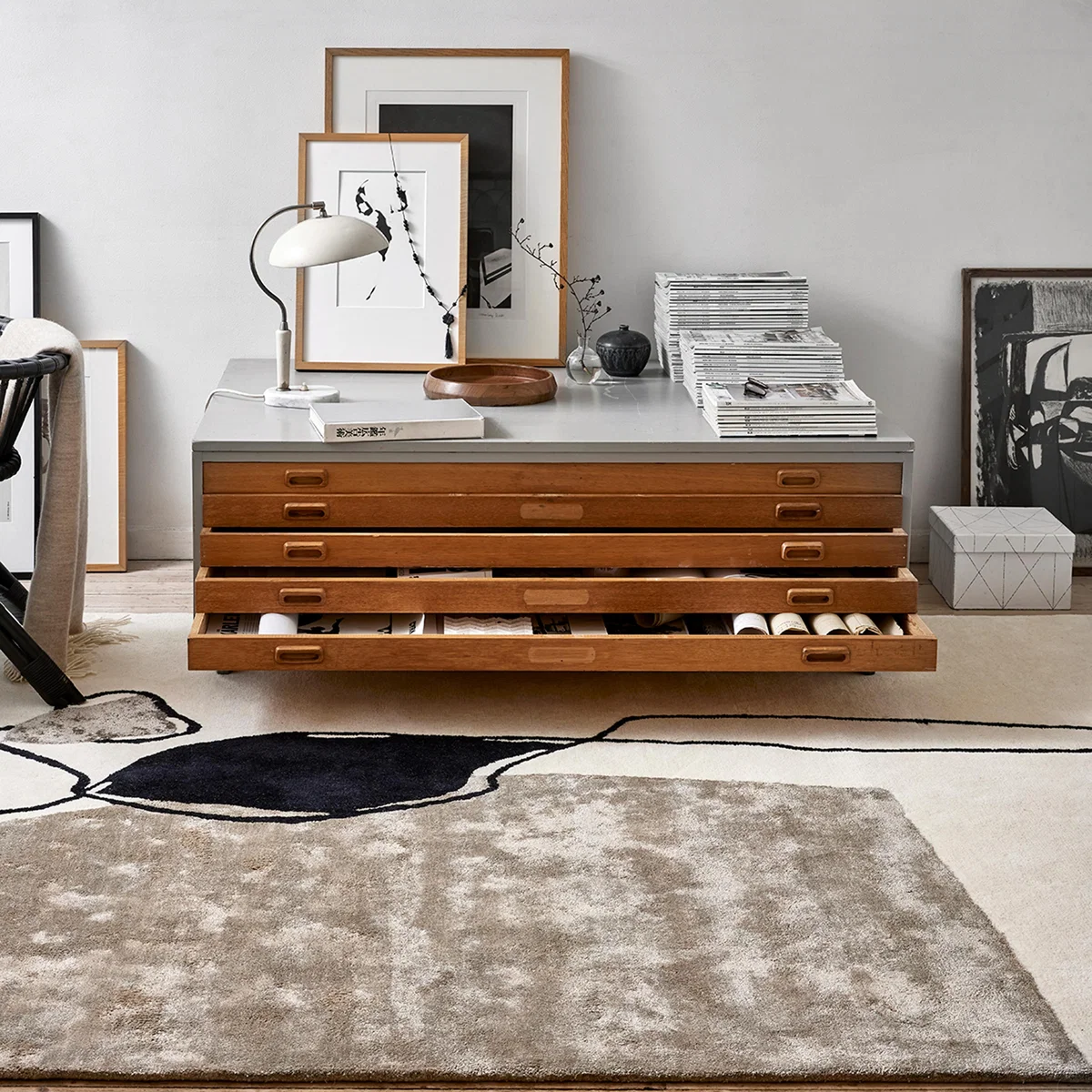 Abstract rug 200x300 cm Ivory – image 3