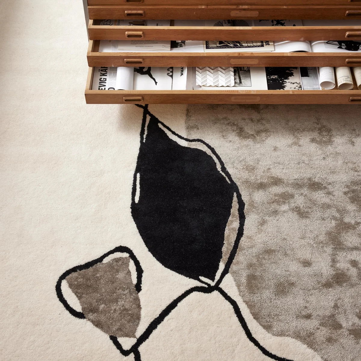 Abstract rug 200x300 cm Ivory – image 4