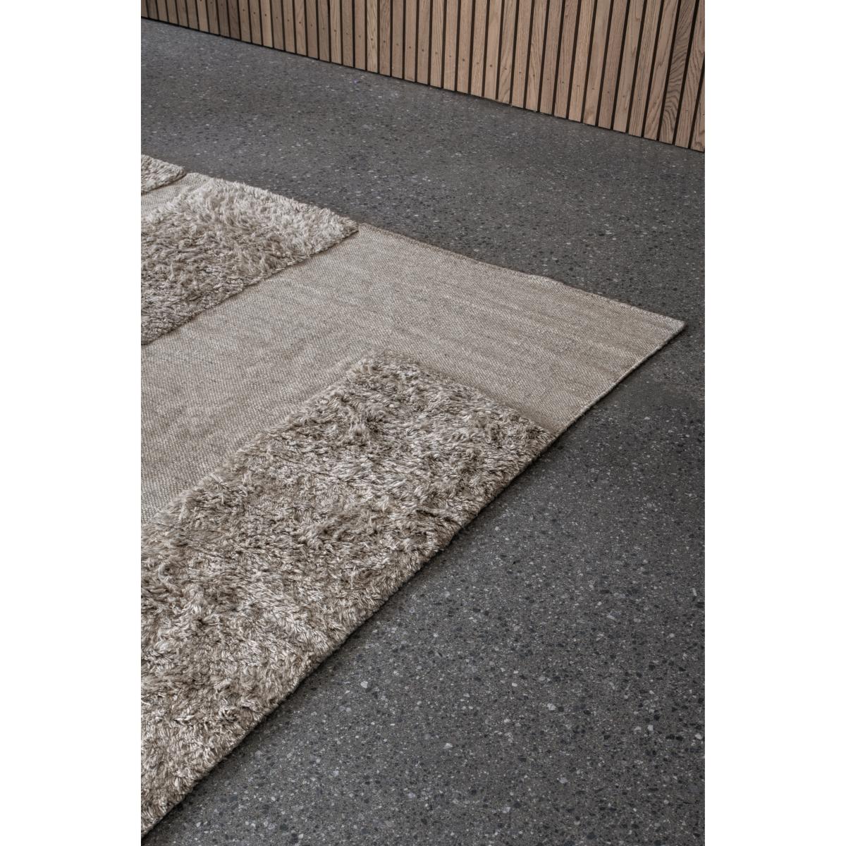 Layered Punja Bricks wool carpet Sand Melange. 160x230 cm – image 2