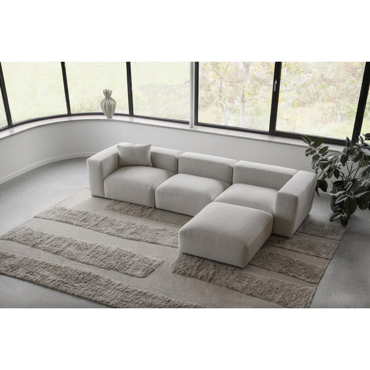 Layered Punja Bricks wool carpet Sand Melange. 160x230 cm – image 3