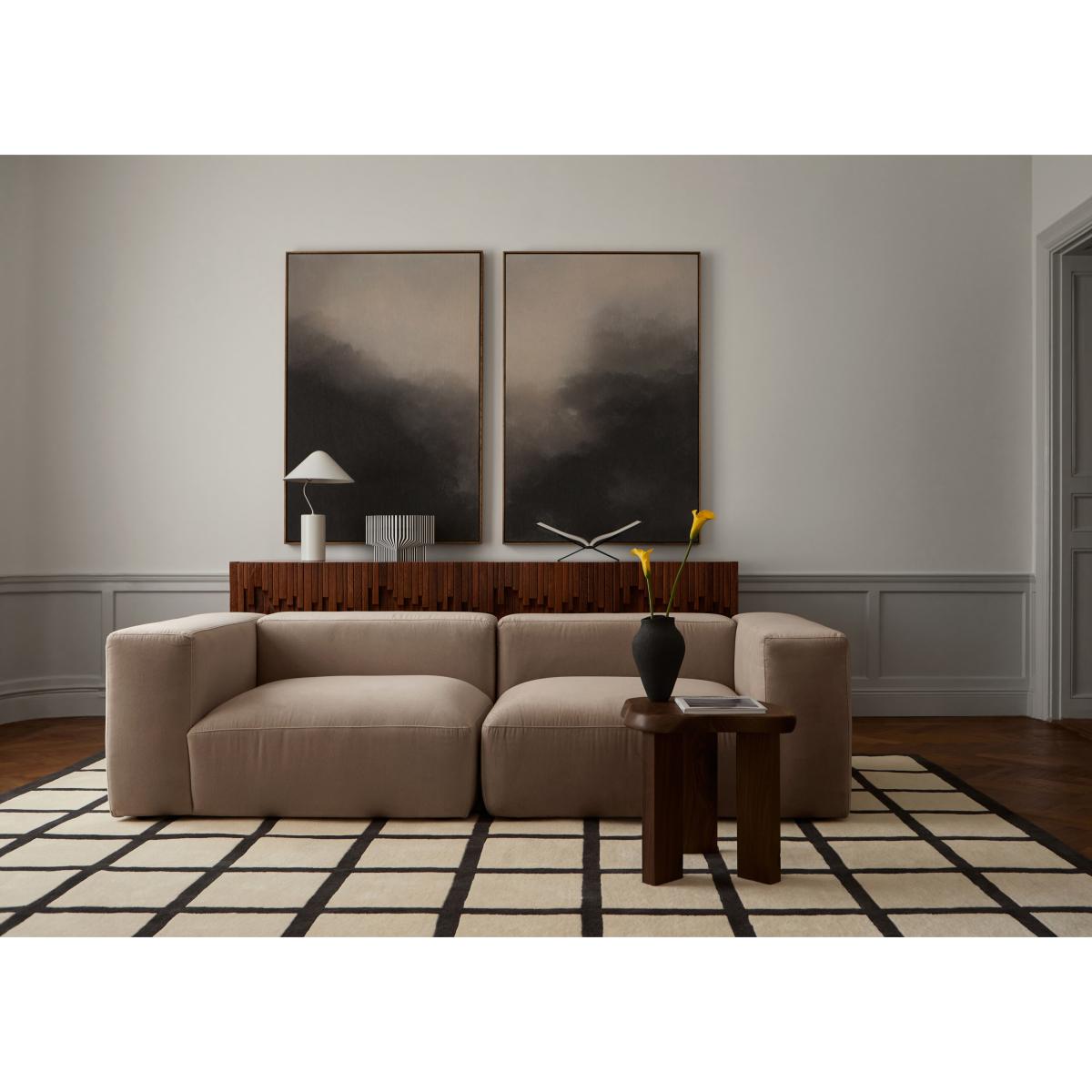 Layered Avenue Checked Bone wool carpet Bone White 200x300 cm – image 2