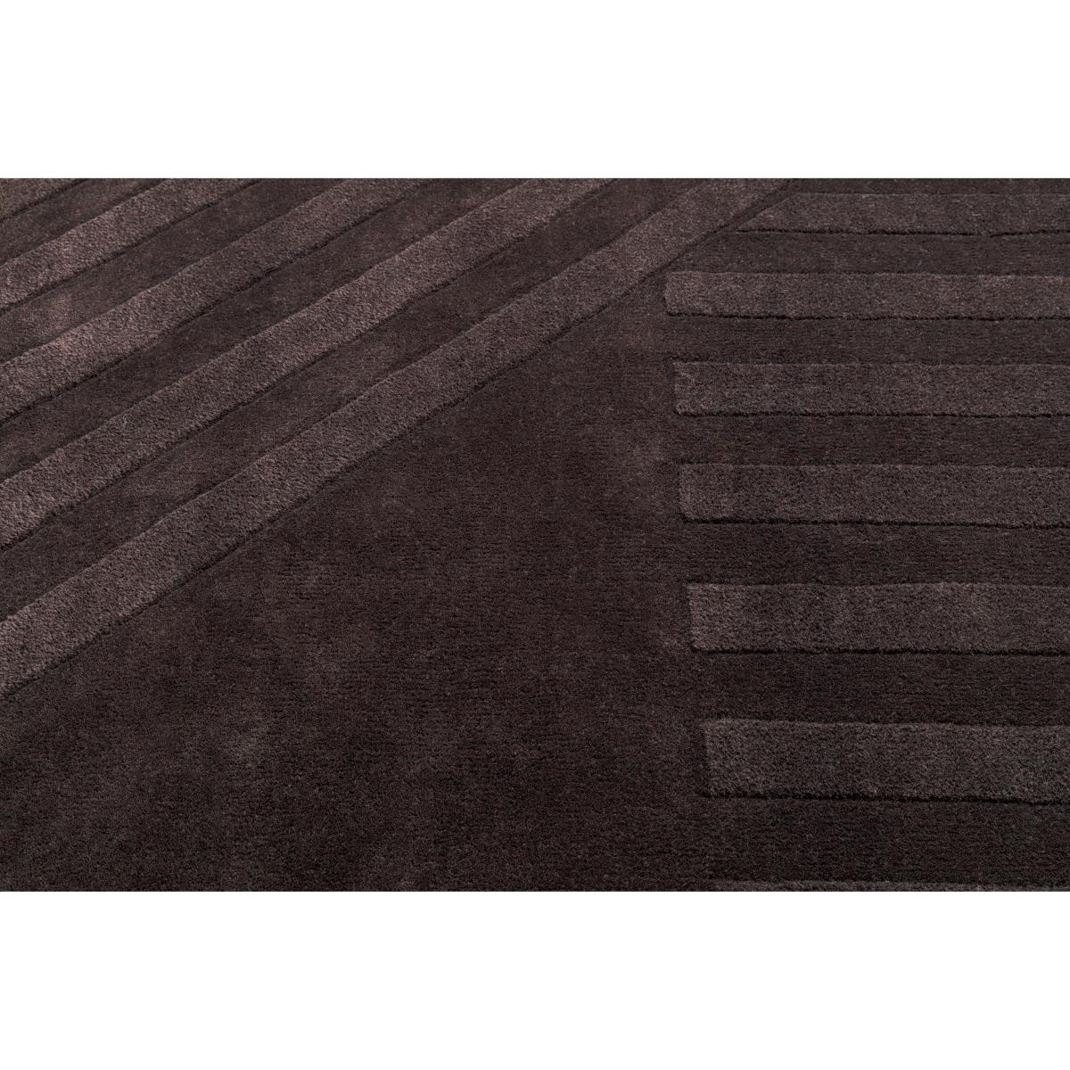 Levels wool carpet stripes brown 200x300 cm – image 2