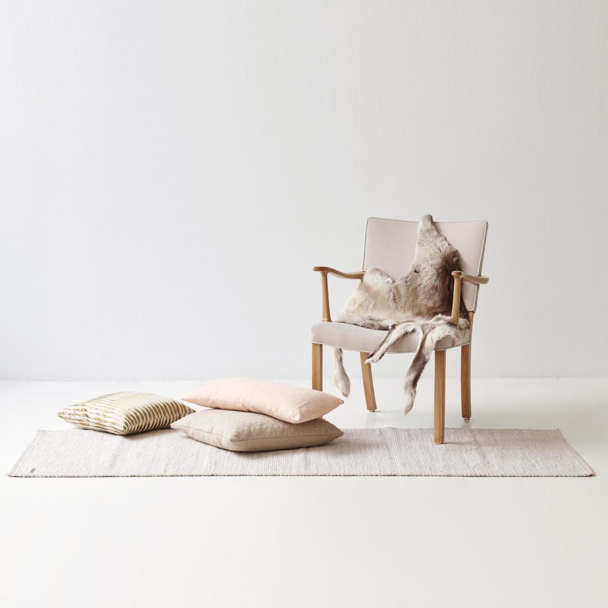 Cotton rug 75x200 cm desert white (white) – image 3
