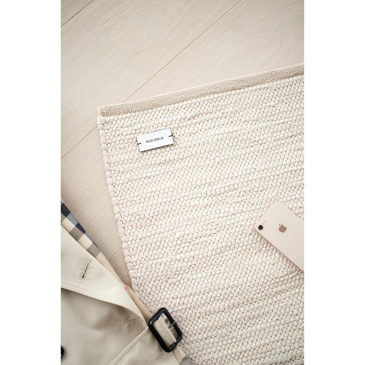Cotton rug 75x200 cm desert white (white) – image 5