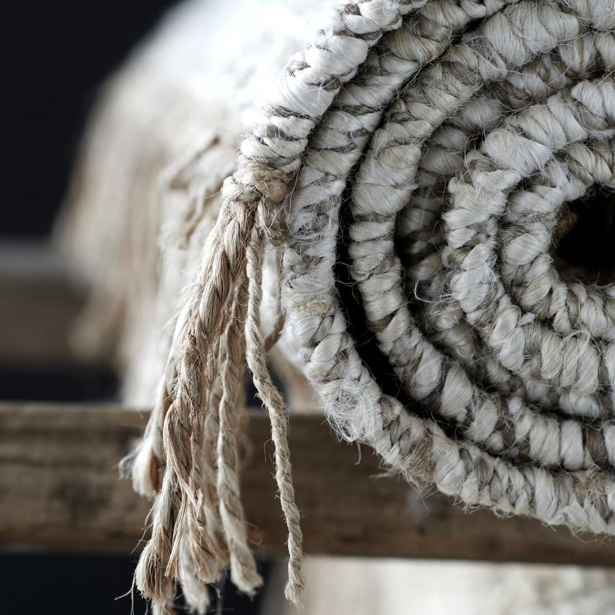 Hemp rug nature-white 140x200 cm – image 2