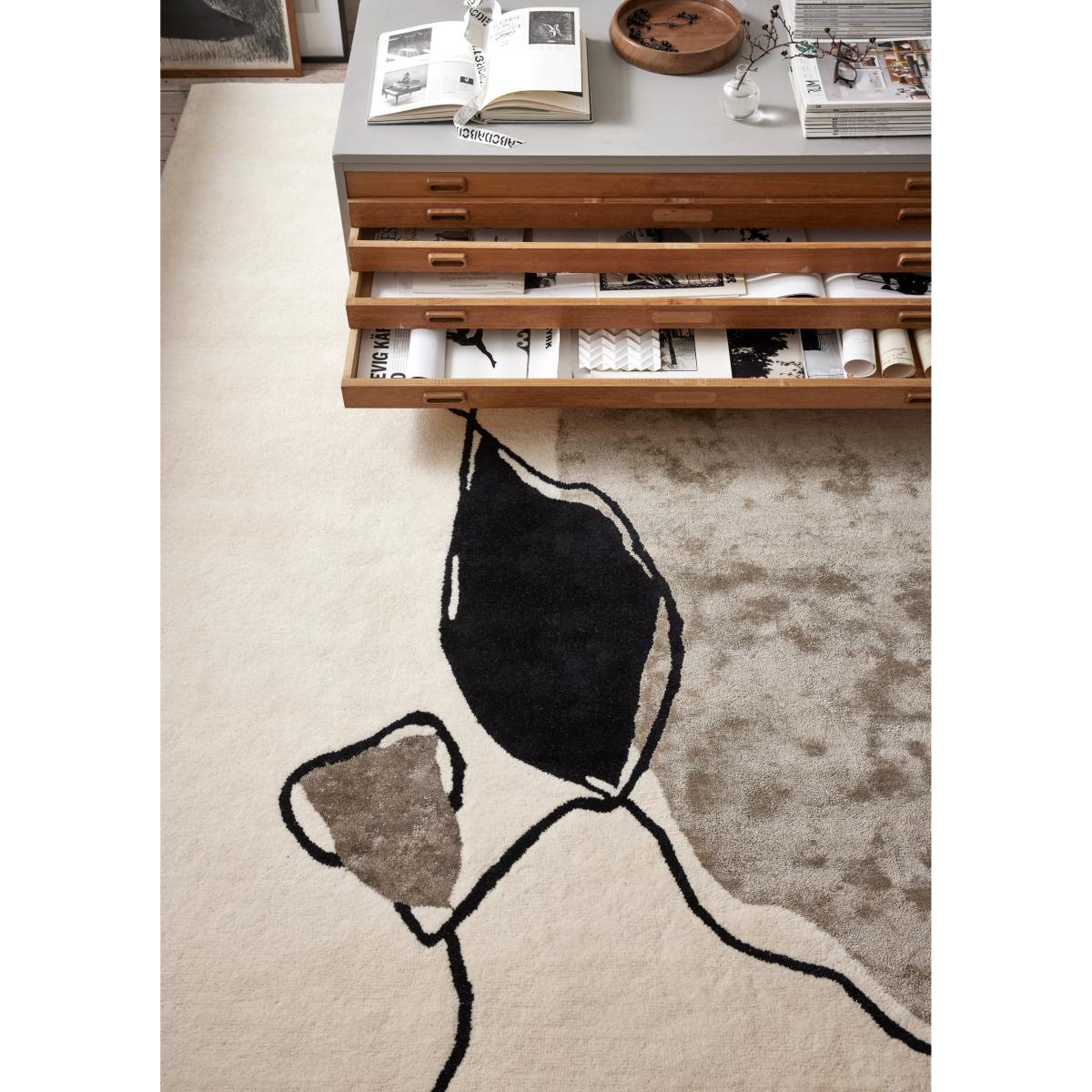 Abstract rug 250x350 cm Ivory – image 4
