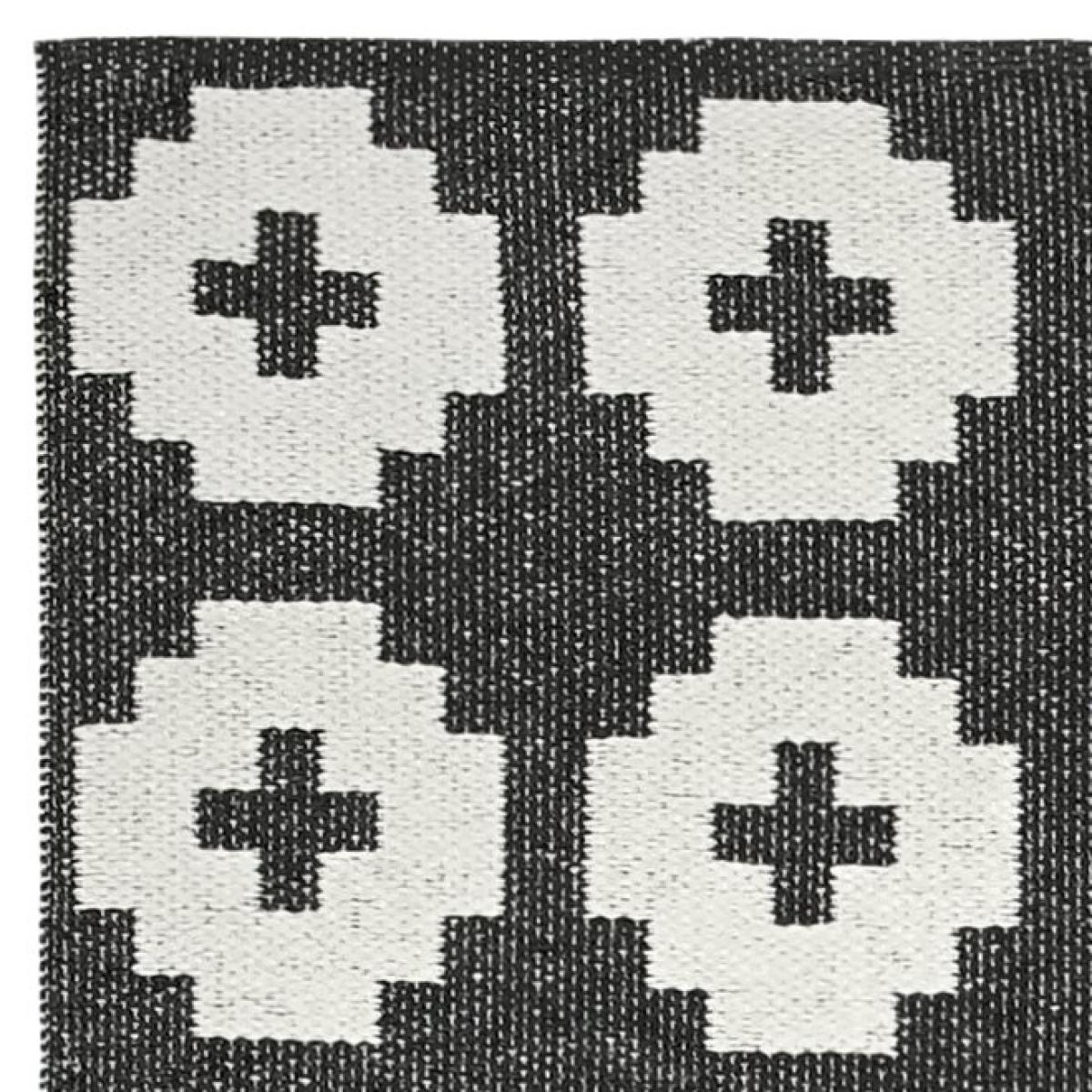 Flower rug large beluga (black) 170x250 cm – image 2