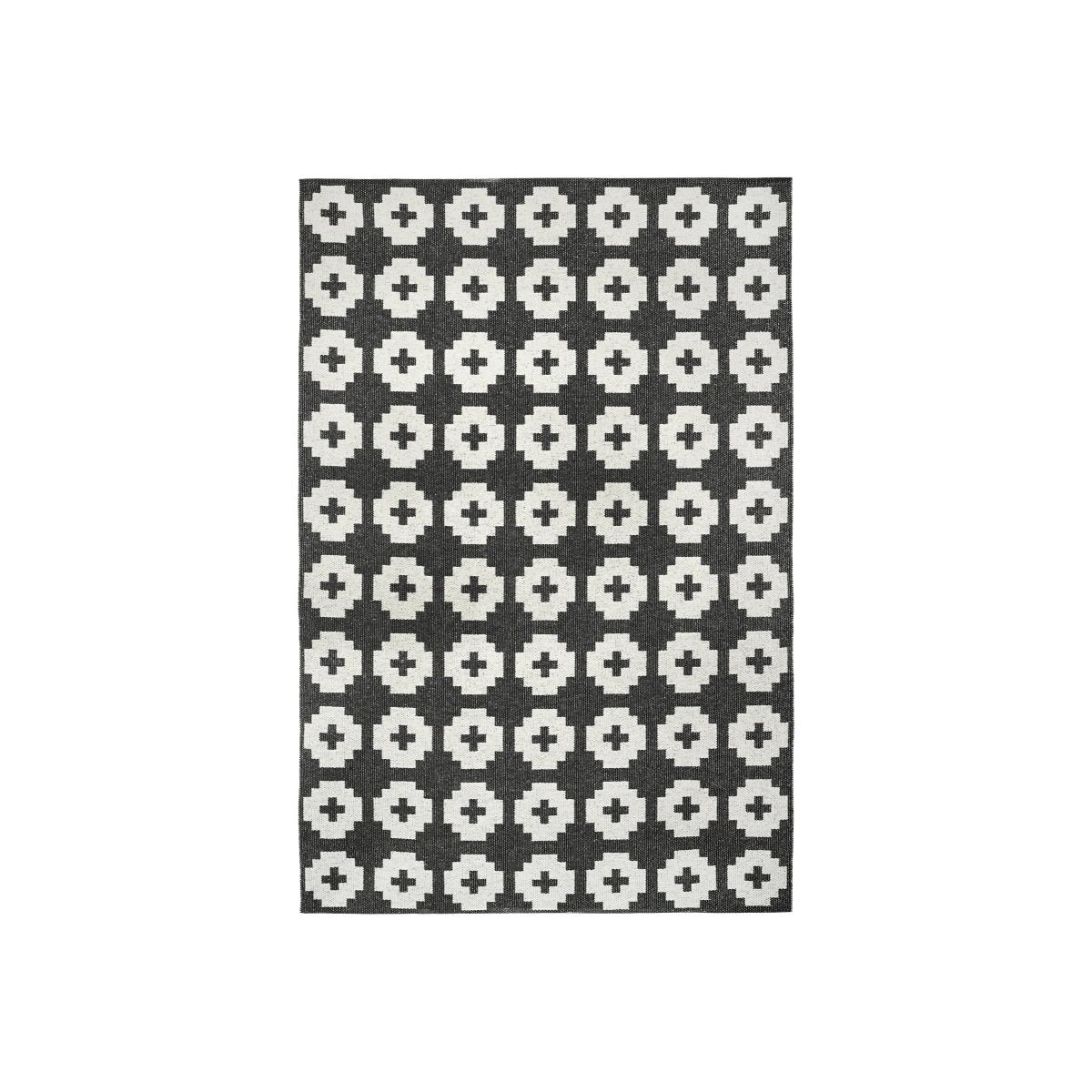 Flower rug large beluga (black) 170x250 cm – image 1