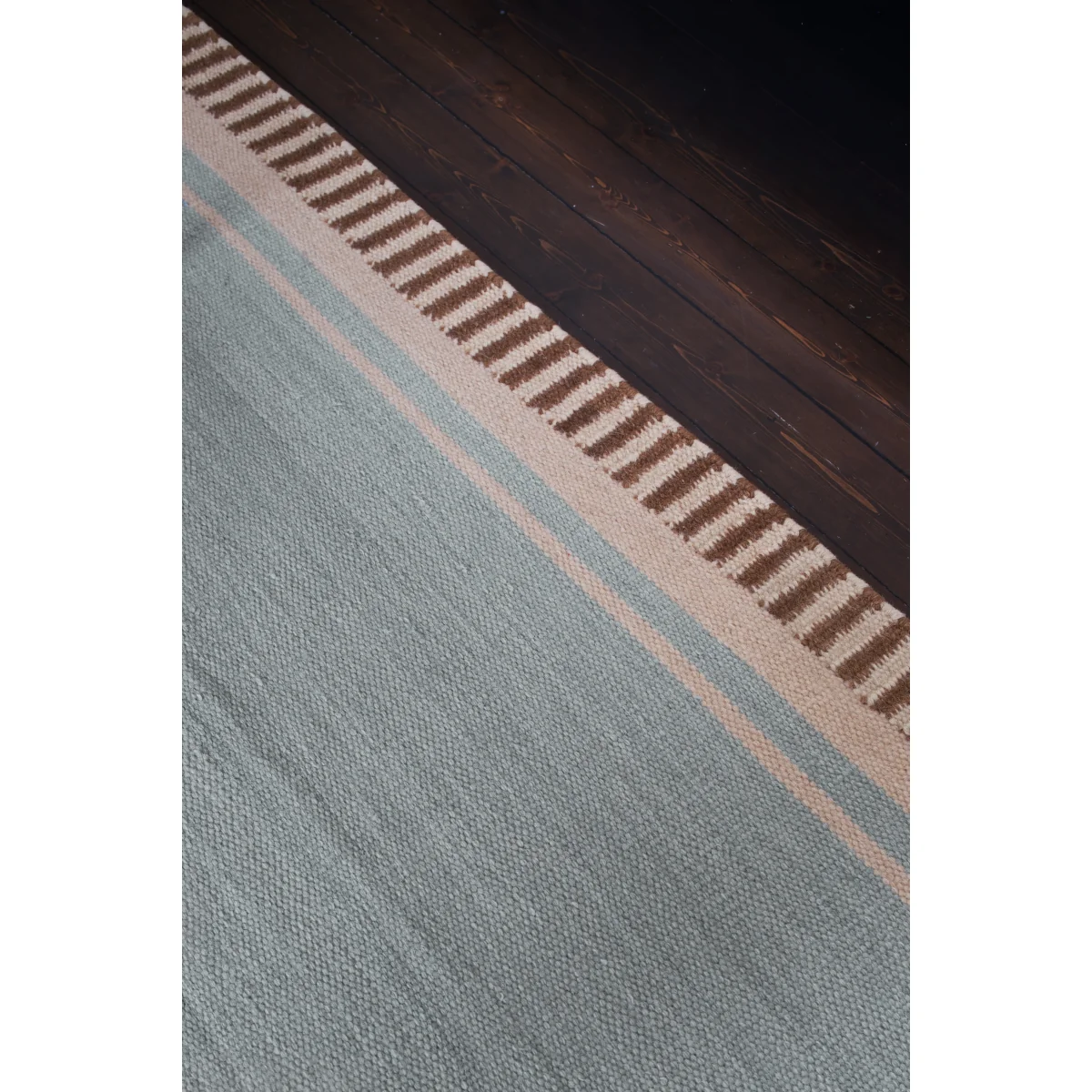 Layered Röllakan Solid wool rug Sky blue 300x400 cm – image 3