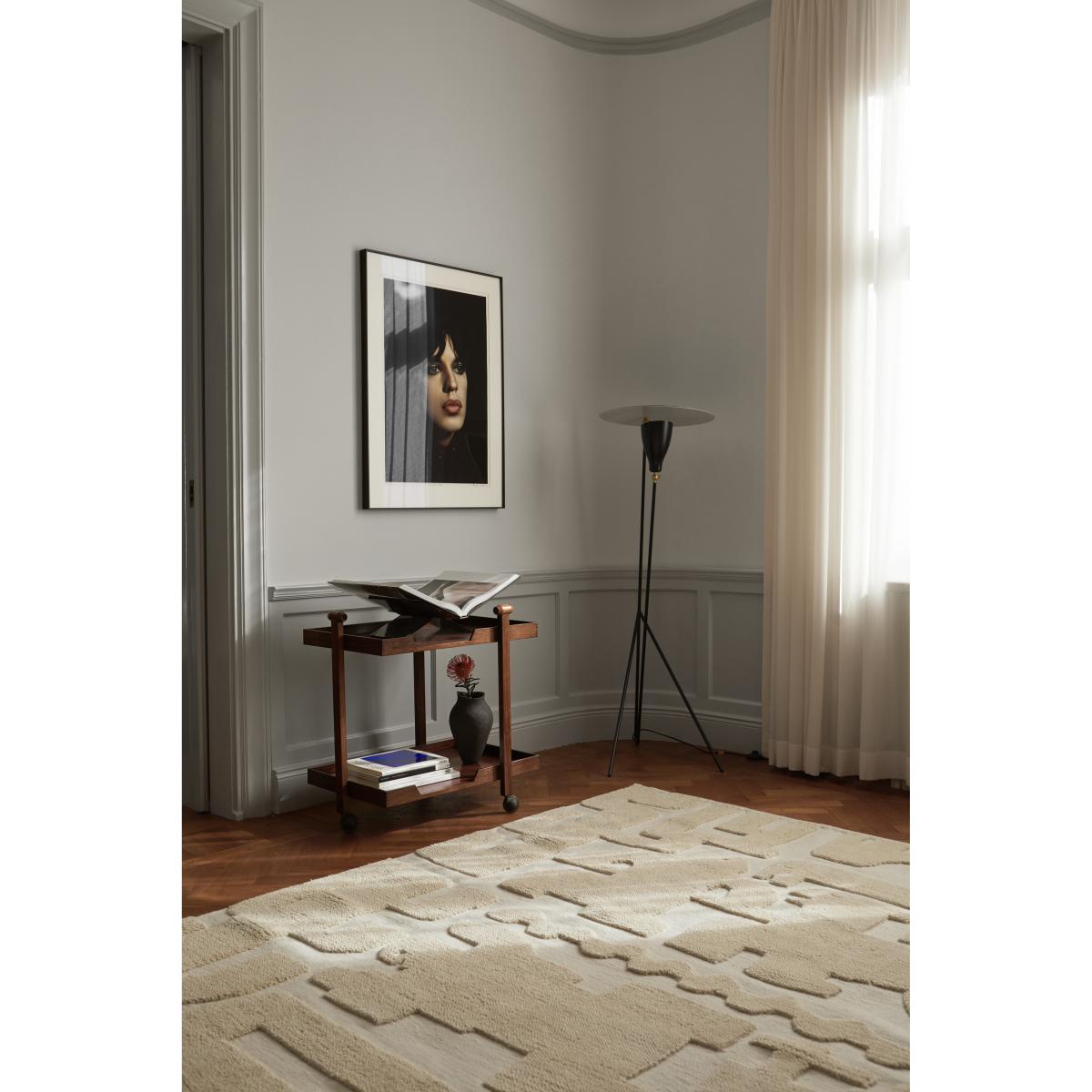 Layered Stig Lindberg Gunnel wool carpet Bone White 200x300 cm – image 2