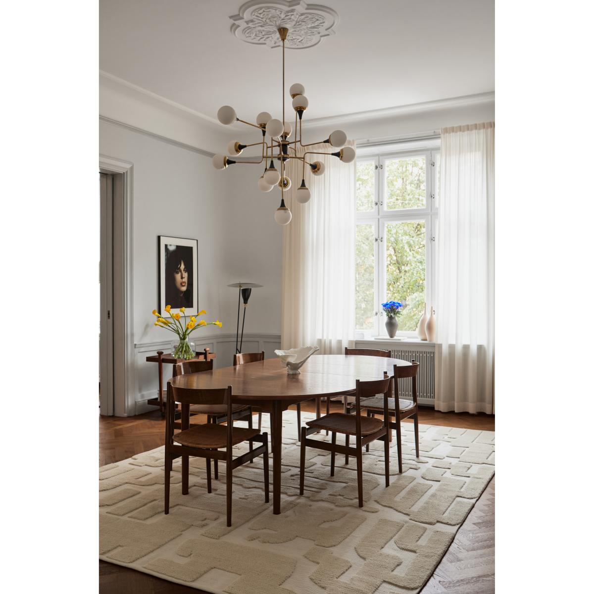 Layered Stig Lindberg Gunnel wool carpet Bone White 200x300 cm – image 3