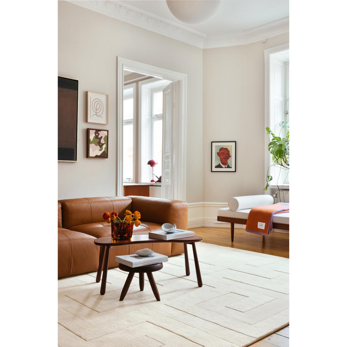 Layered Byzantine grande wool carpet Bone white 250x350 cm – image 2