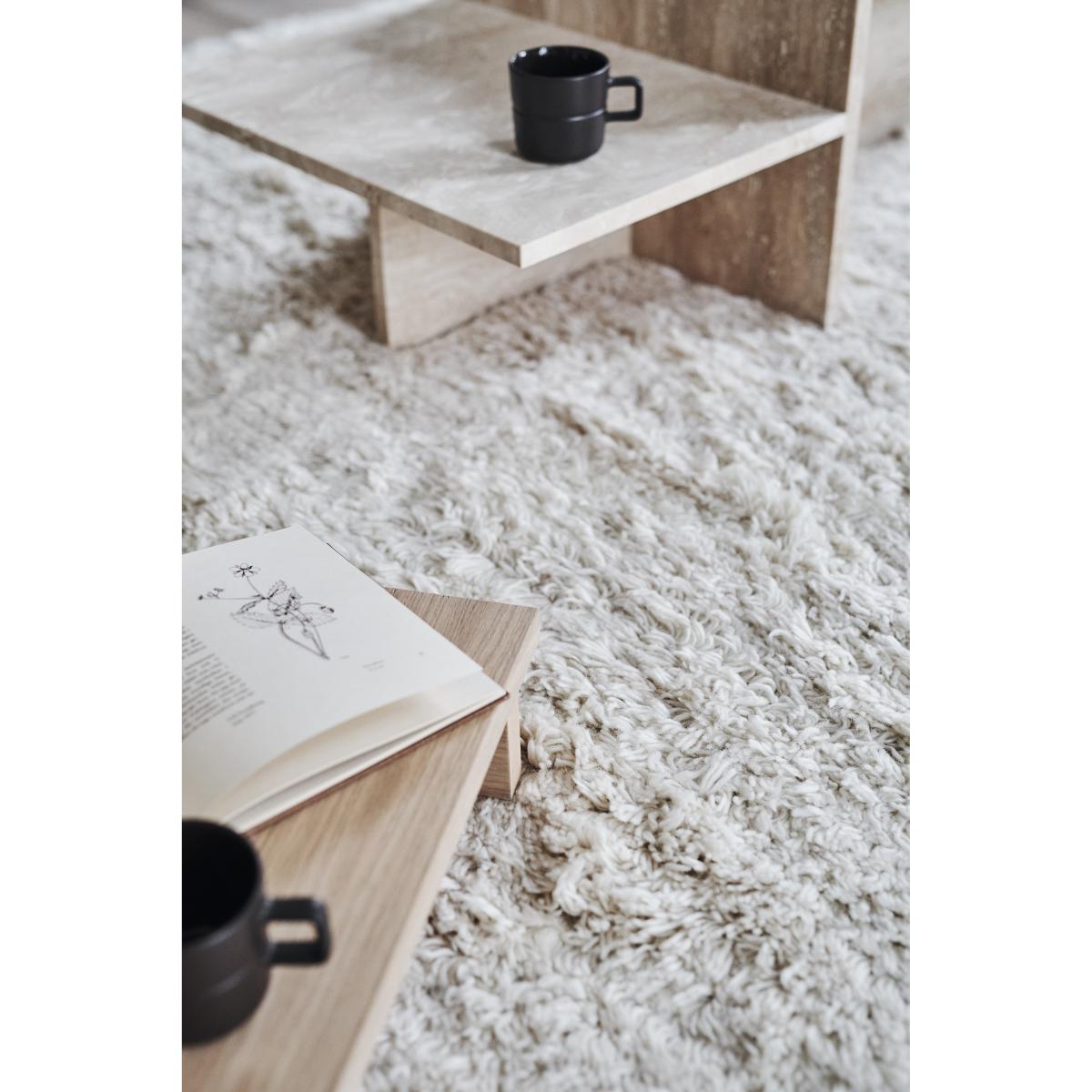 Cozy wool carpet natural white 170x240 cm – image 4