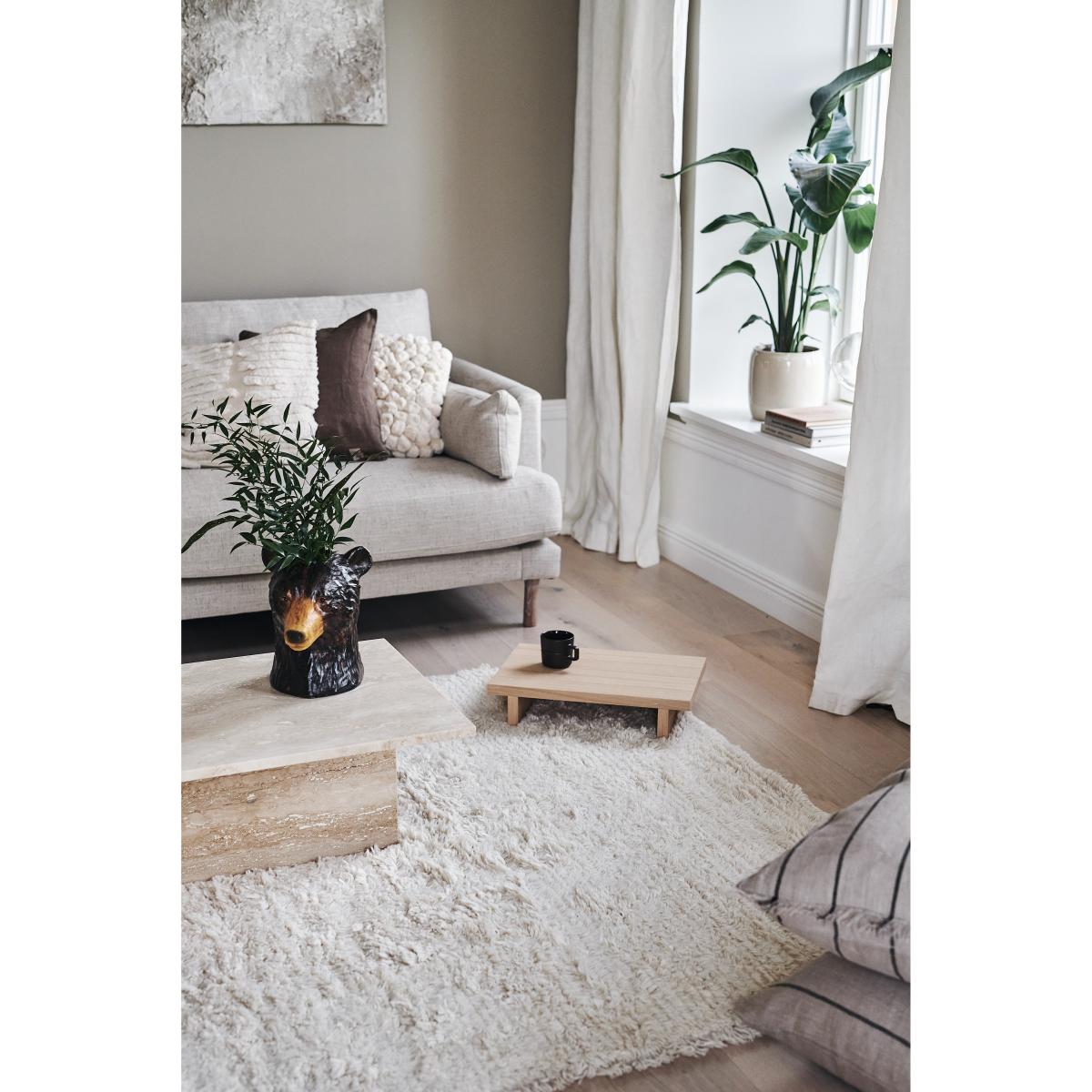 Cozy wool carpet natural white 170x240 cm – image 5