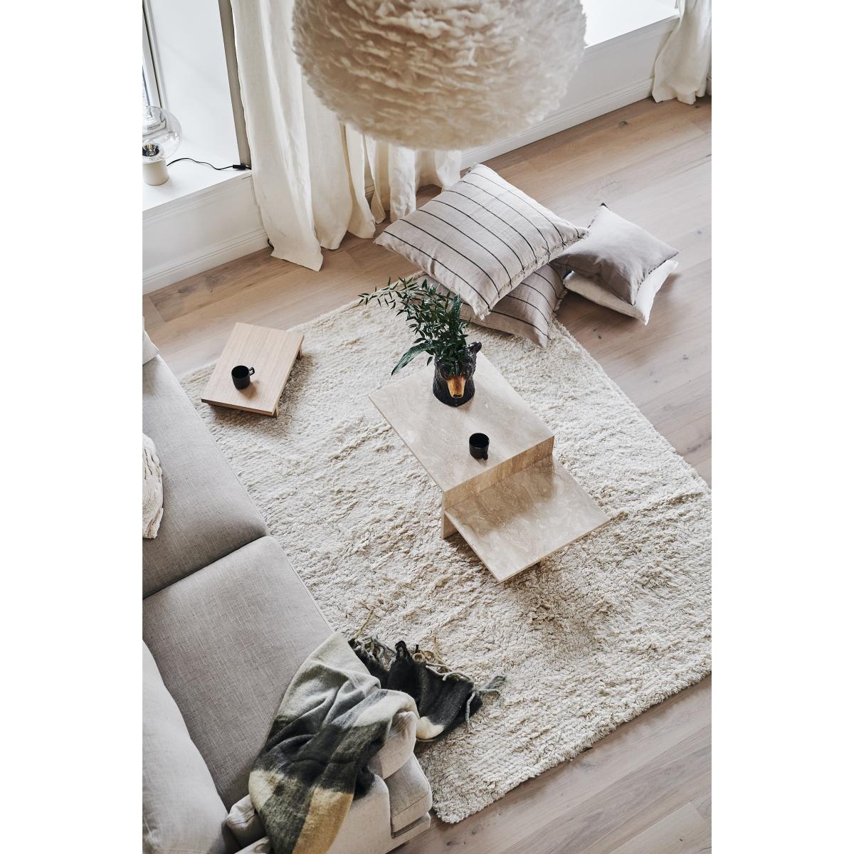 Cozy wool carpet natural white 170x240 cm – image 6