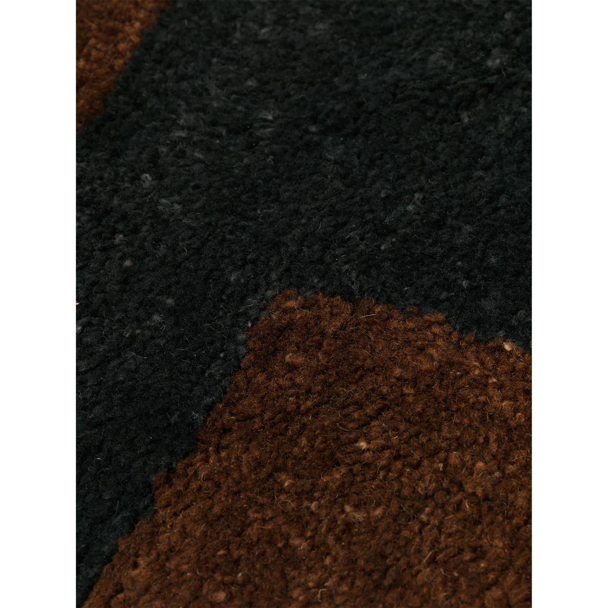 Mara handknotted rug 120x180 cm Black-chocolate – image 2
