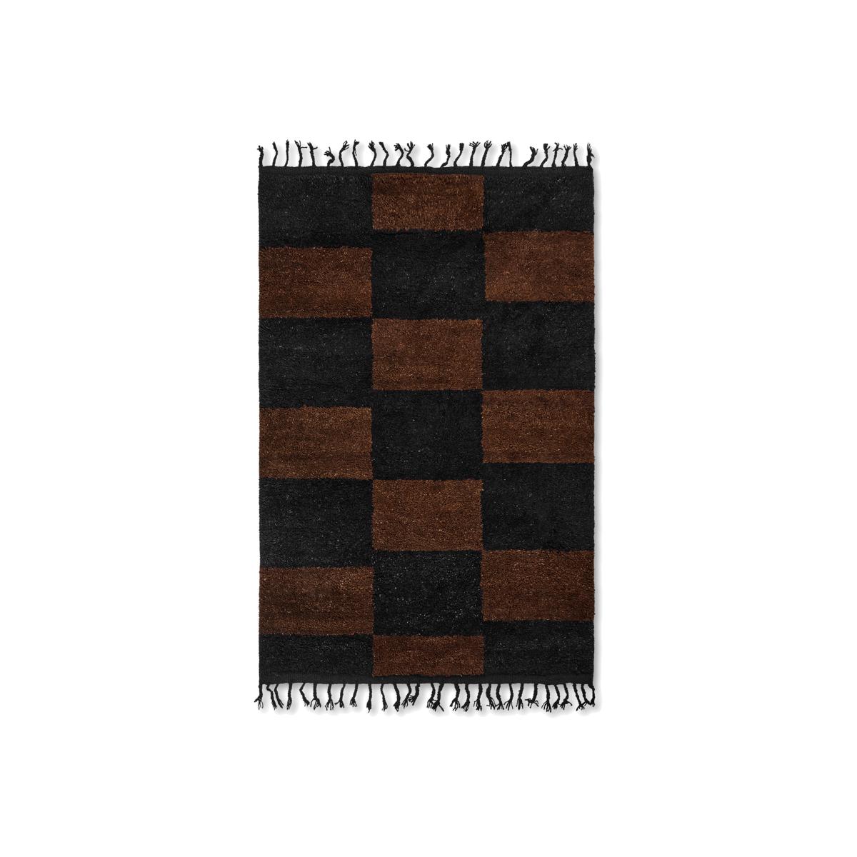 Mara handknotted rug 120x180 cm Black-chocolate – image 1