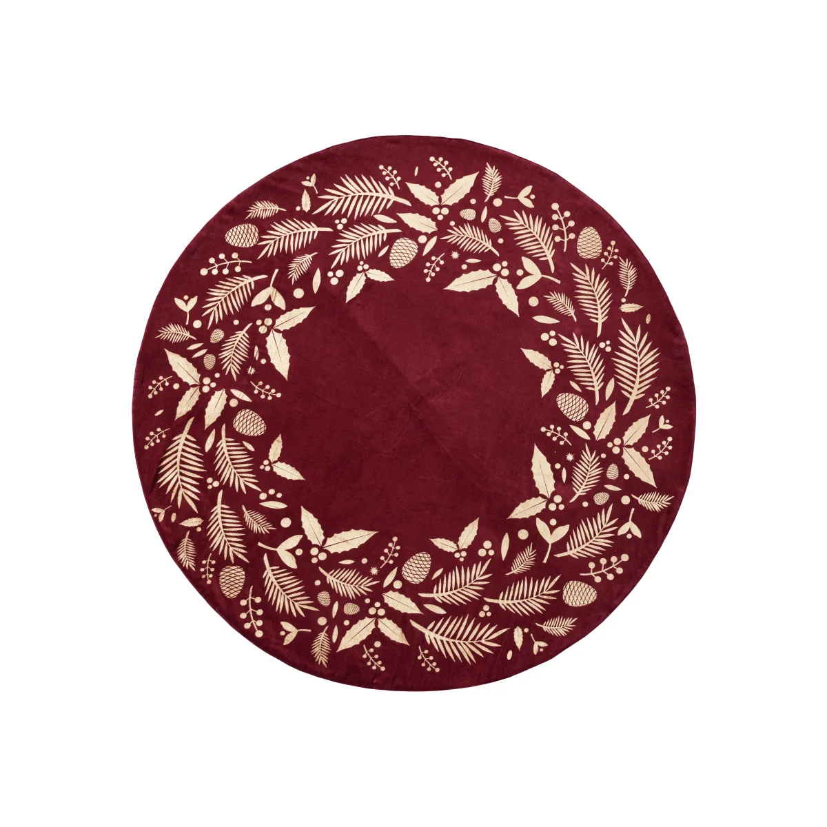 Lene Bjerre Cristie Chrsitmas tree rug Ø110 cm pomegranate-light gold