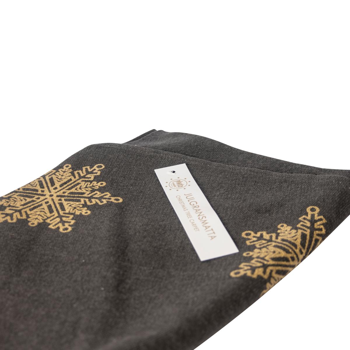 Christmas tree rug snow star Ø110 cm grey-gold – image 2