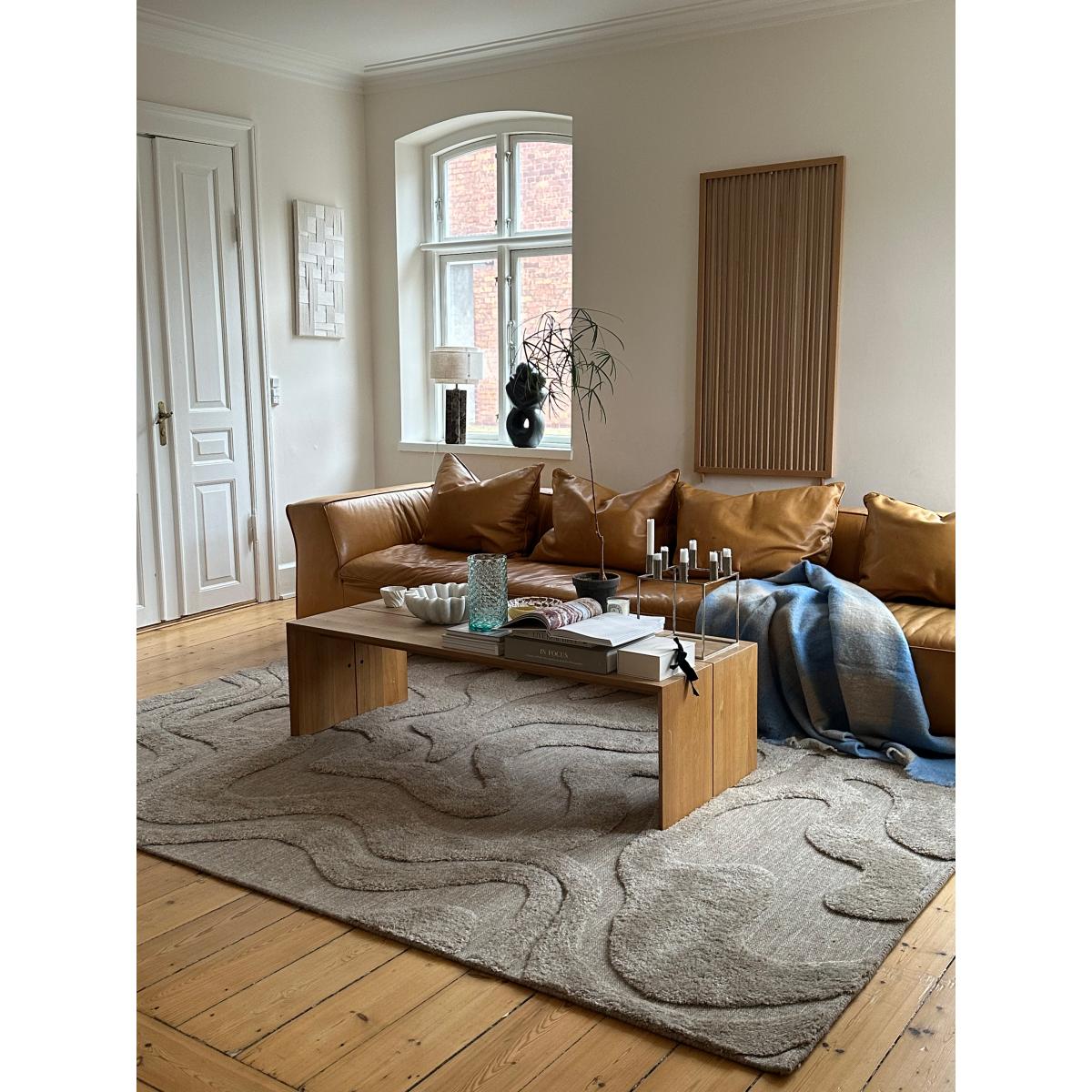 Tinted Norlander wool rug 300x400 cm Beige-melange – image 2