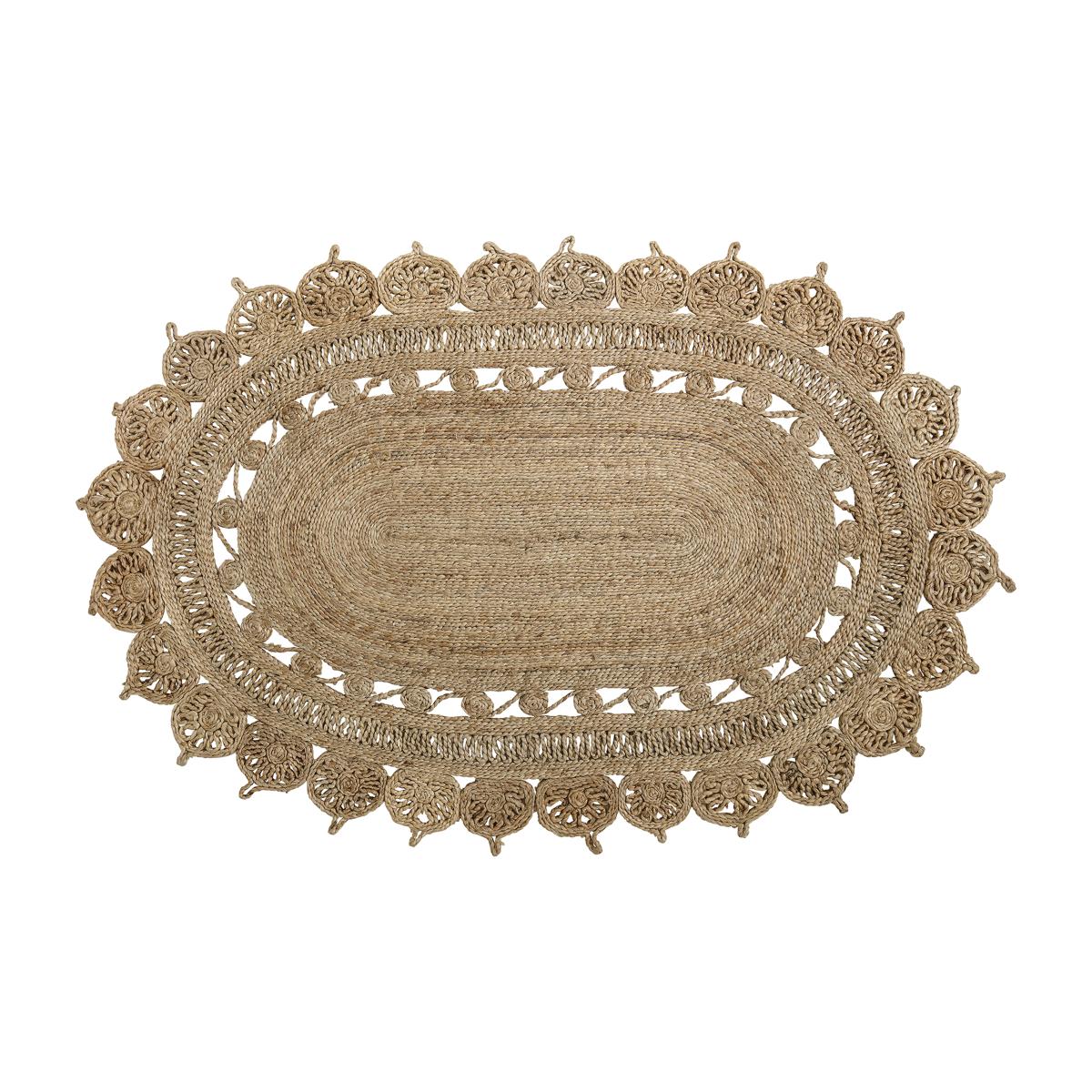 Bloomingville jute rug oval natural – image 1