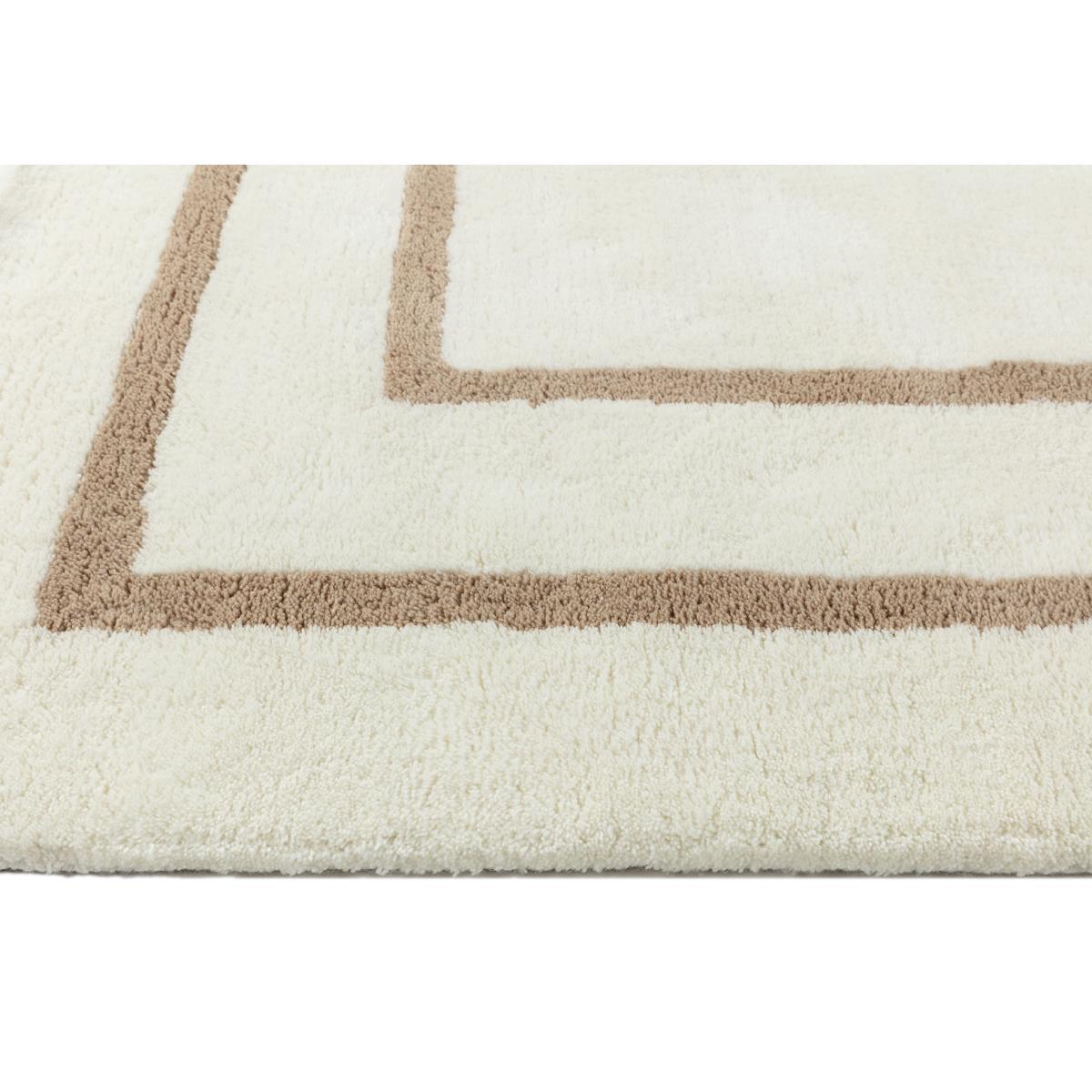 Borders wool carpet white-beige 170x240 cm – image 2