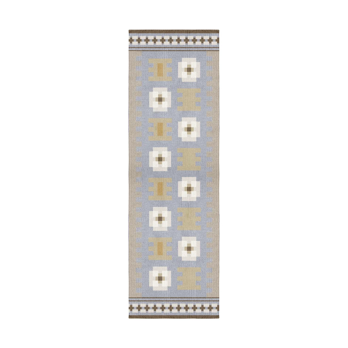 Layered Röllakan Selma wool rug Dove 80x300 cm – image 2