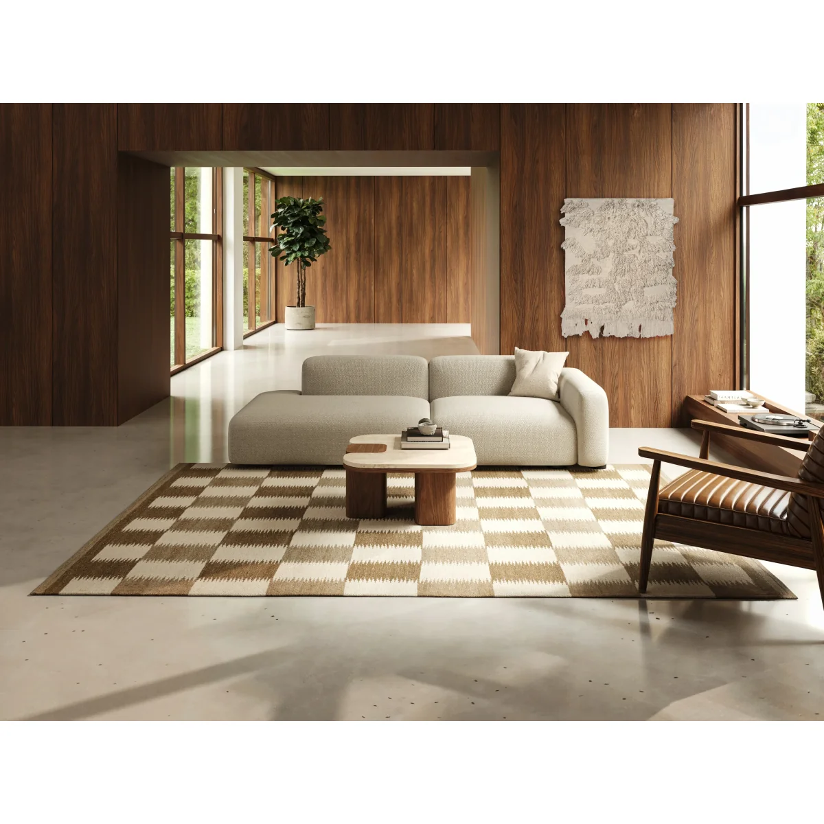 Classic Collection Horsehair rug Beige 170x230 cm – image 3