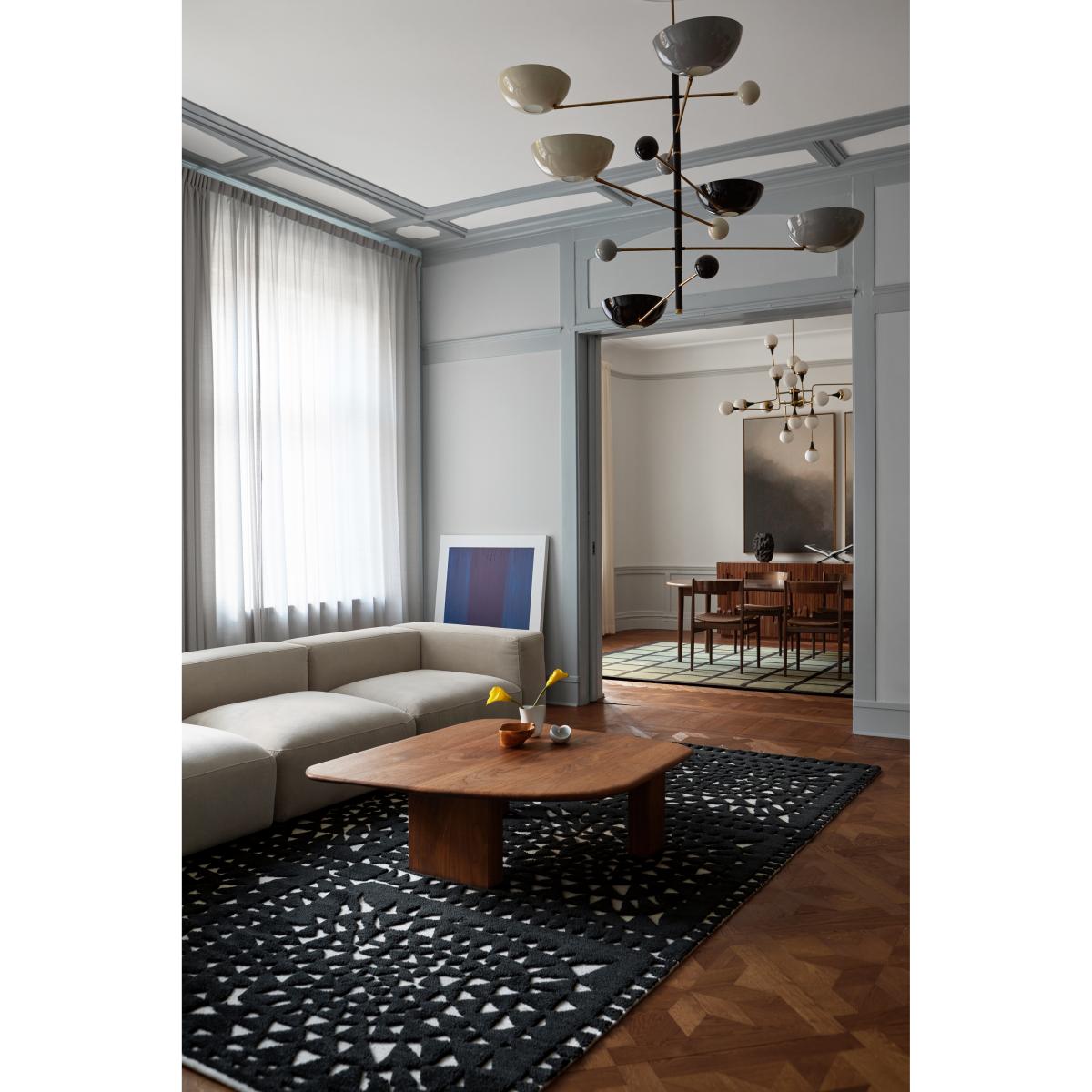 Layered Avenue Checked Bone wool carpet Olive. 300x400 cm – image 3