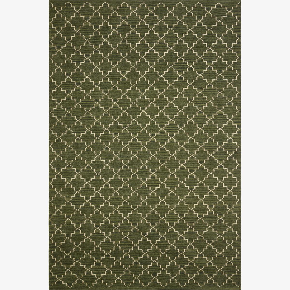 Chhatwal & Jonsson New Geometric rug 234x323 cm Green melange-off white