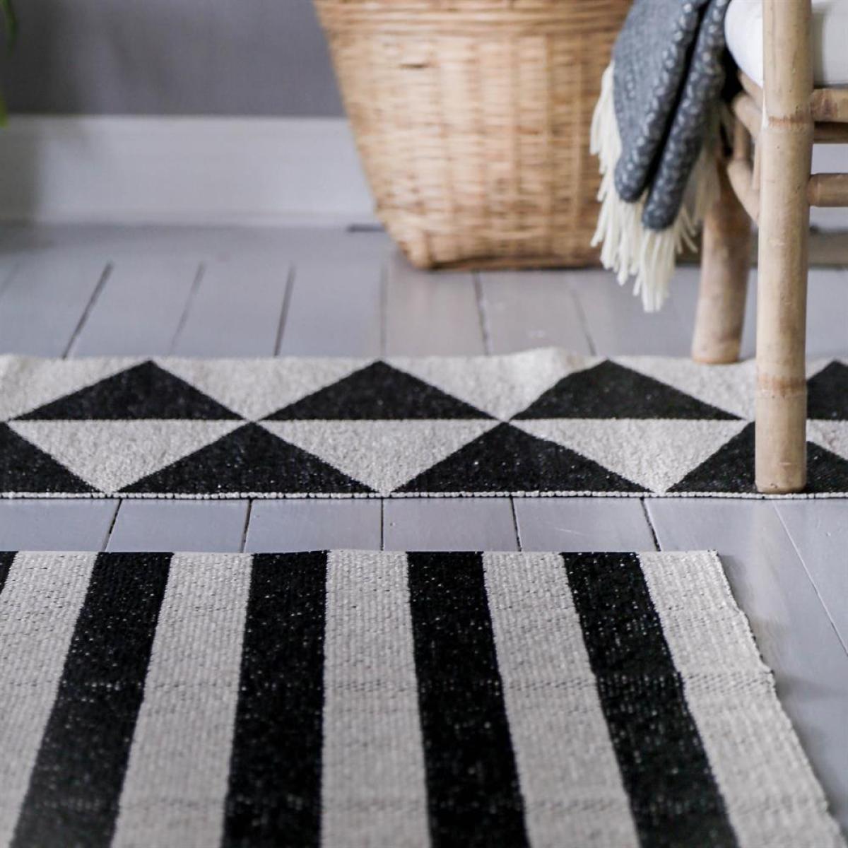 Rime rug black 70x200 cm – image 4